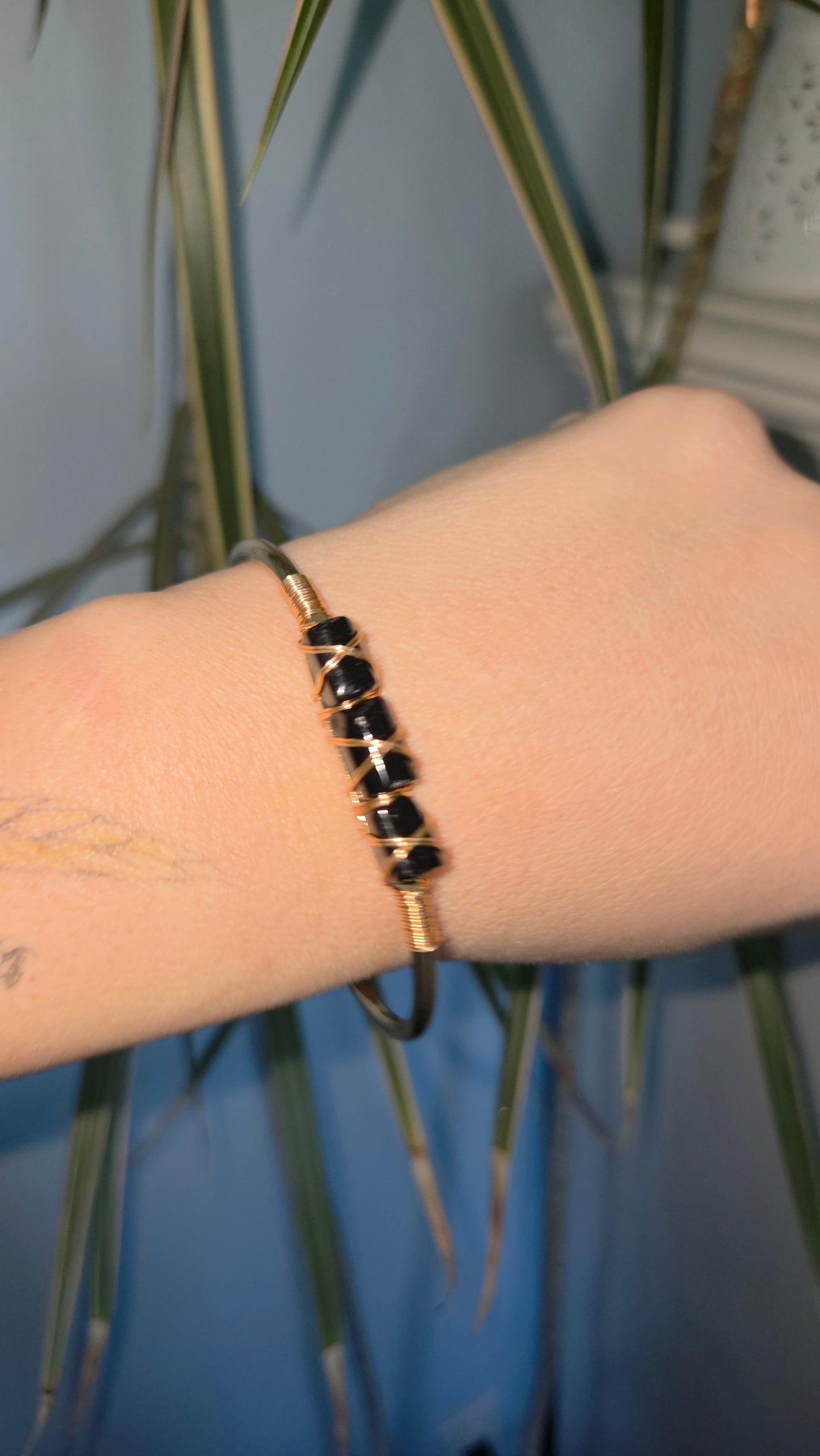 Black Tourmaline Cuff Bracelet