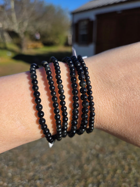 Rainbow Obsidian Bracelet 4mm