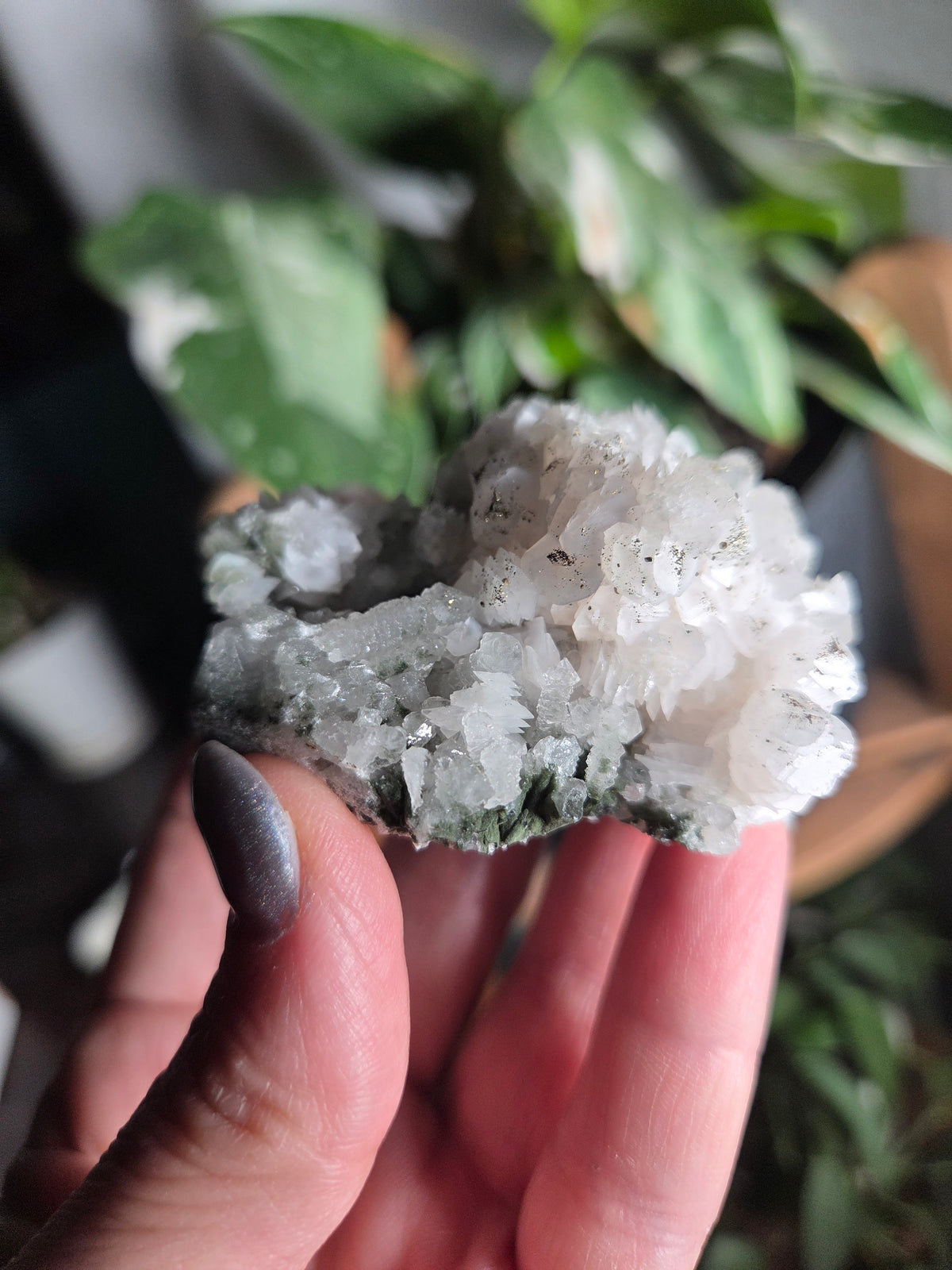 Pagoda Calcite with Pyrite