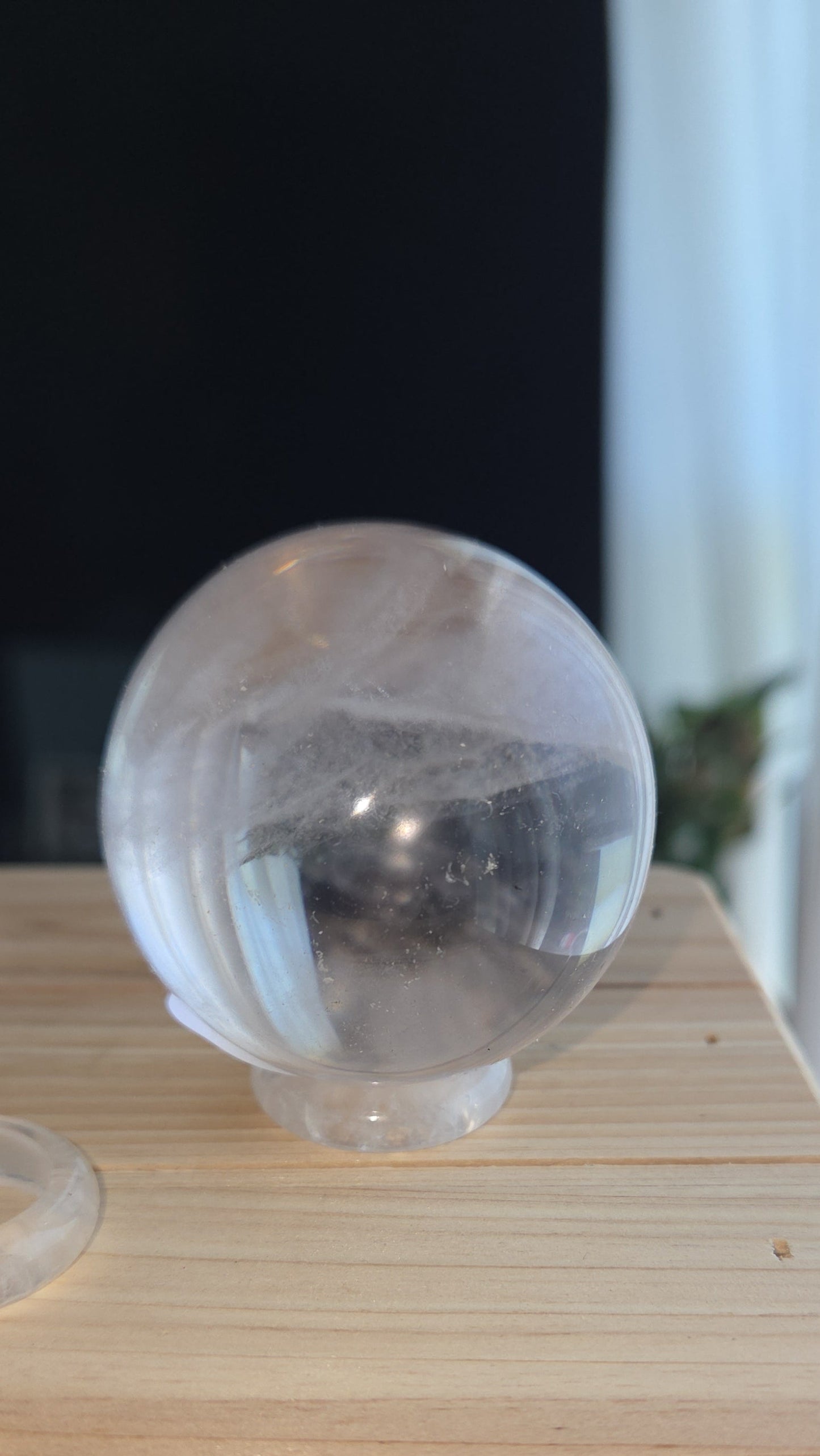 Clear Quartz Ring/ Sphere Holder