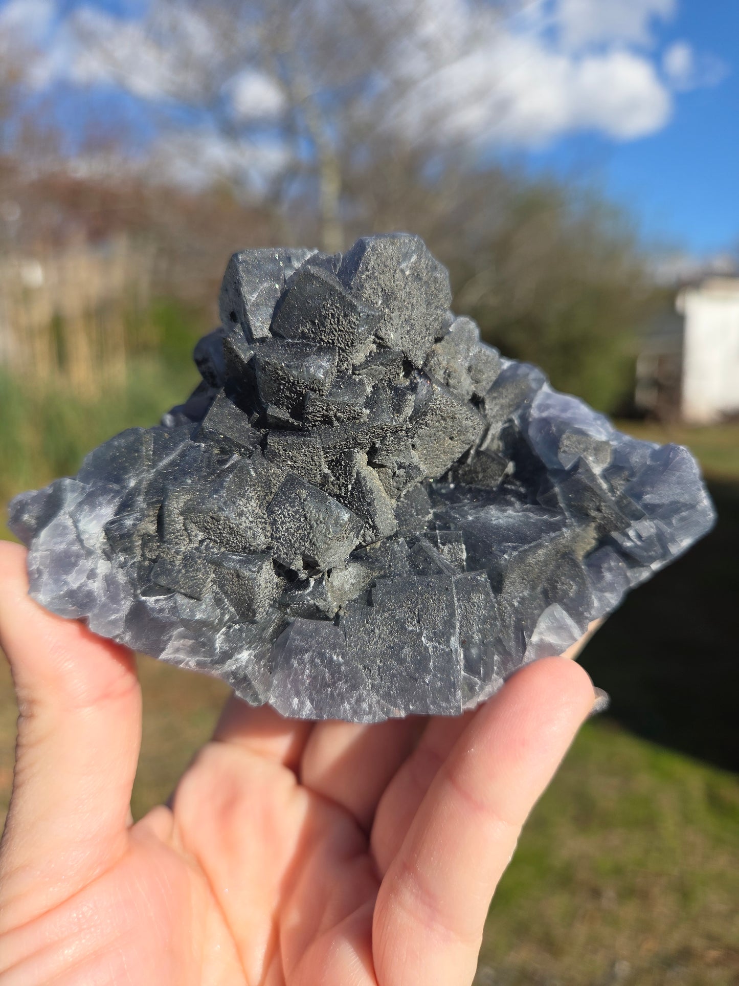 Fluorite with Pyrite From Hunan Province China