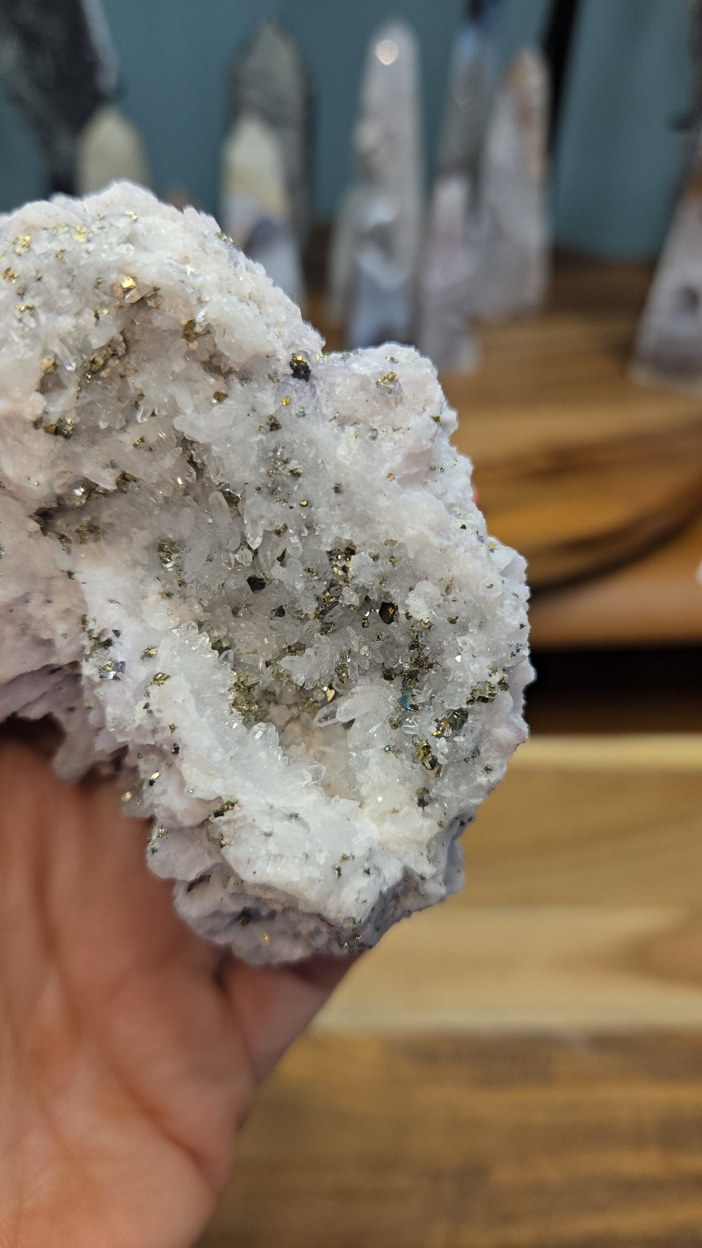 Calcite and Pyrite (Self Standing)