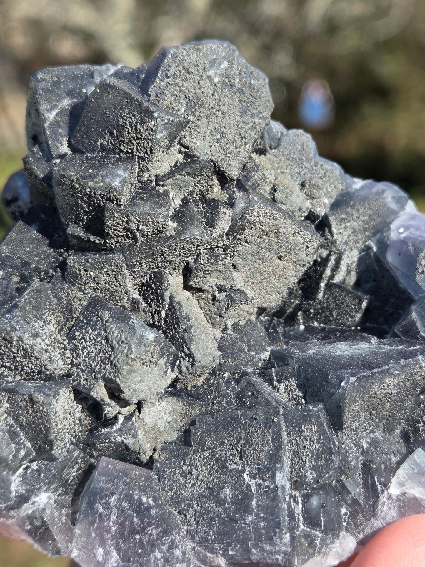Fluorite with Pyrite From Hunan Province China