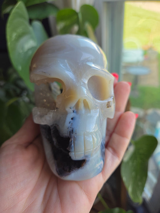 Dendritic Agate Skull