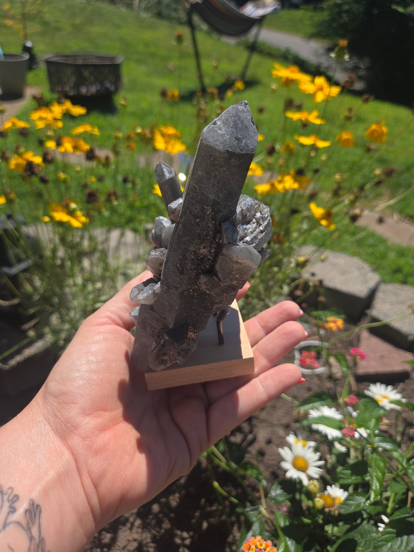 Smoky Quartz on Stand (HEAT TREATED)