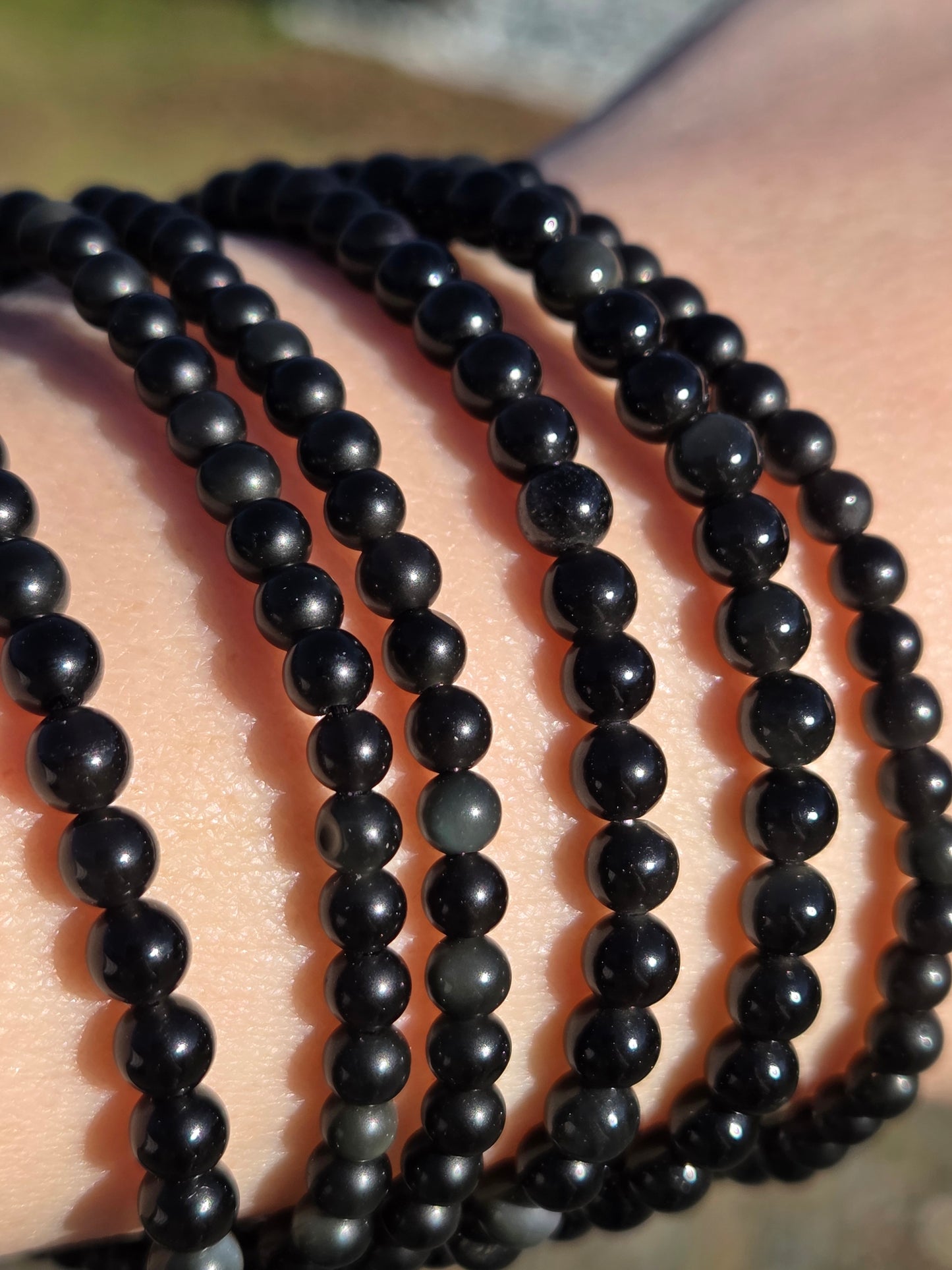 Rainbow Obsidian Bracelet 4mm