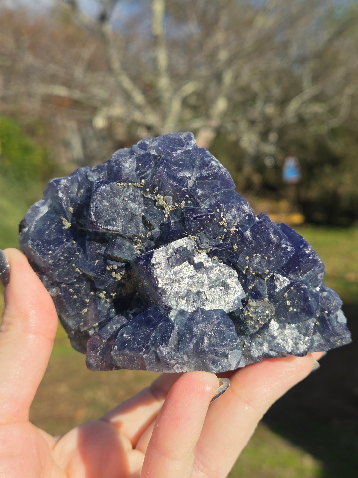 Fluorite with Pyrite From Hunan Province China