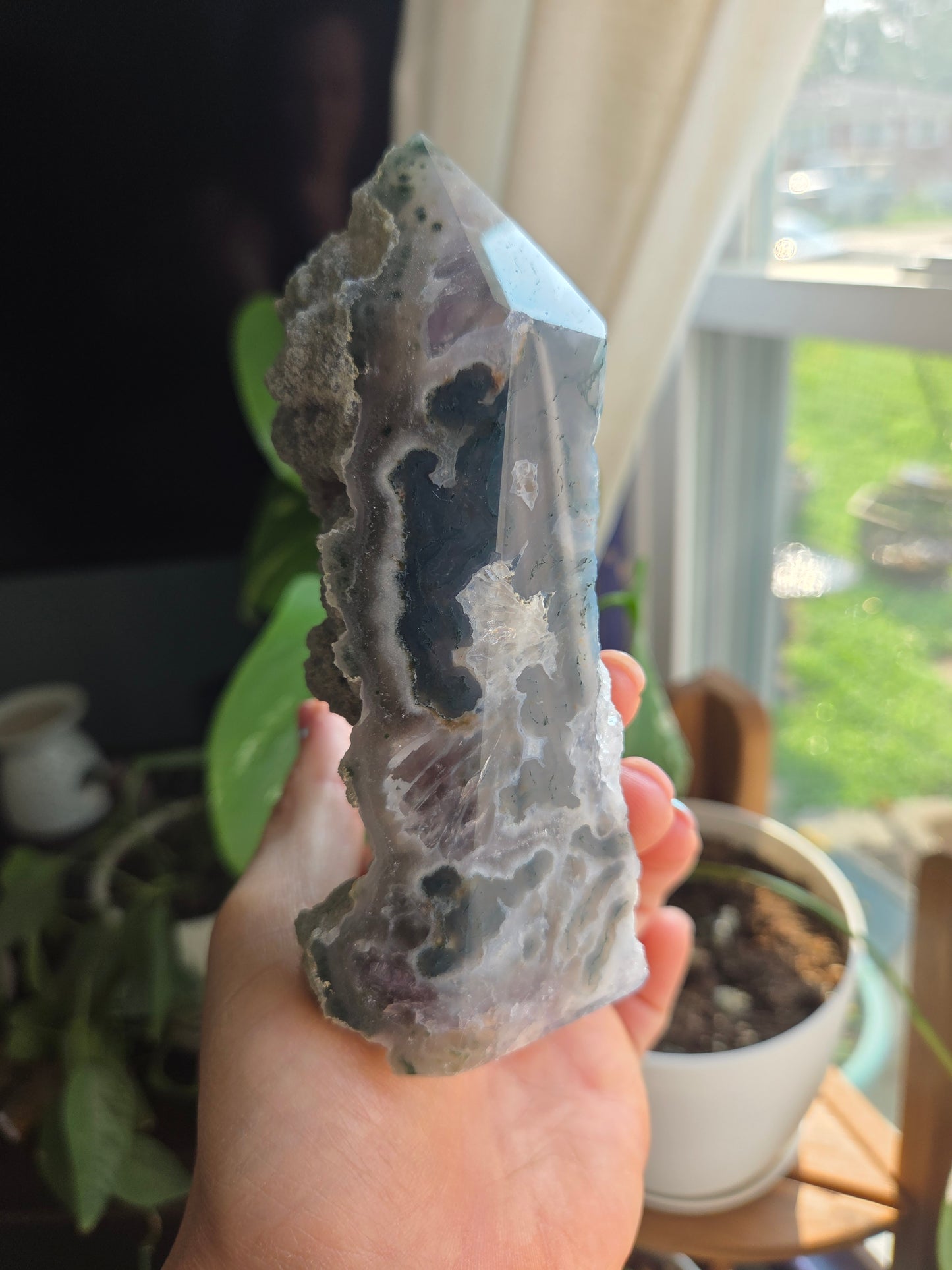 Moss with Amethyst Tower