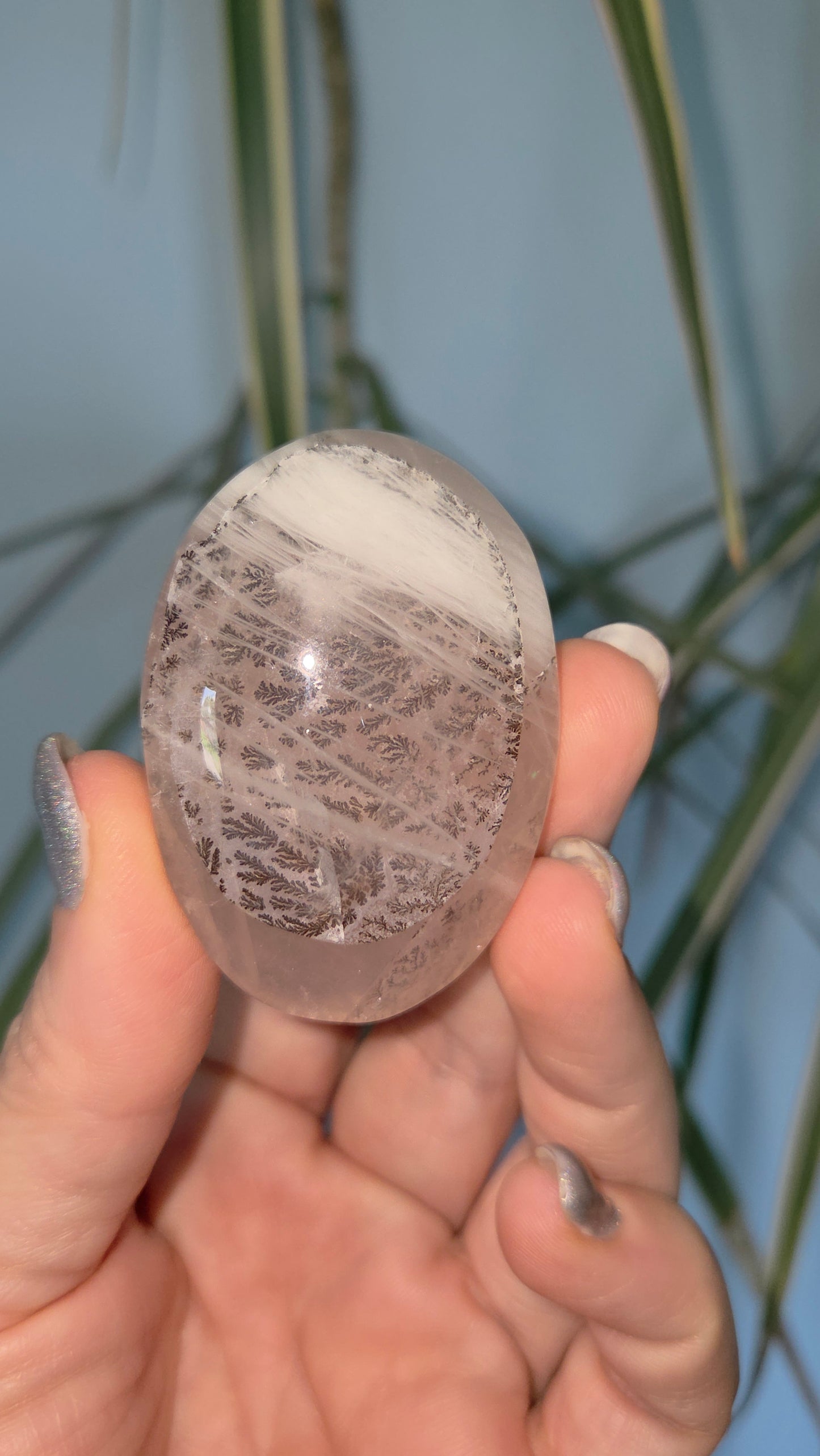 Dendritic Rose Quartz Palms
