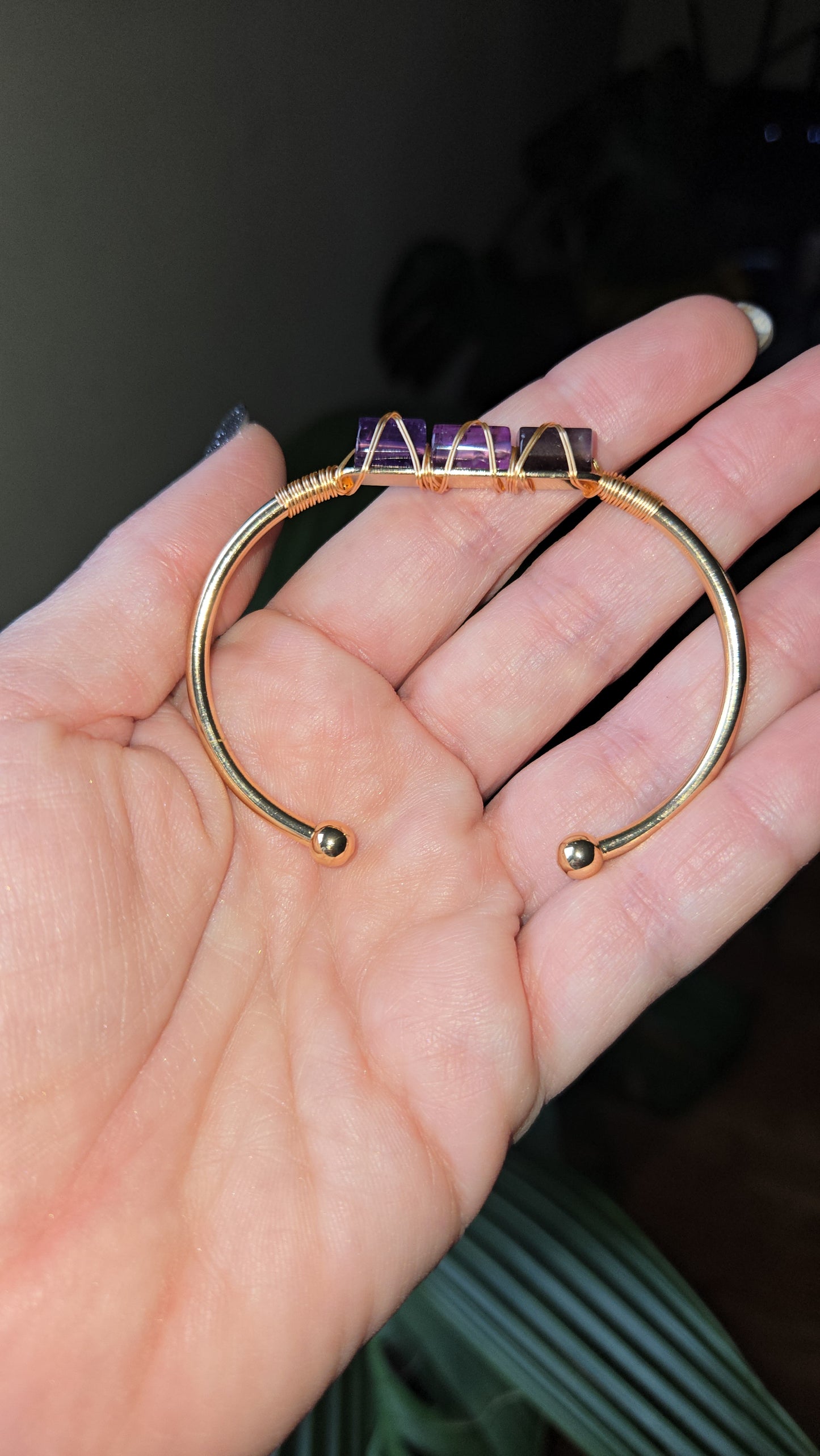 Amethyst Cuff Braclet