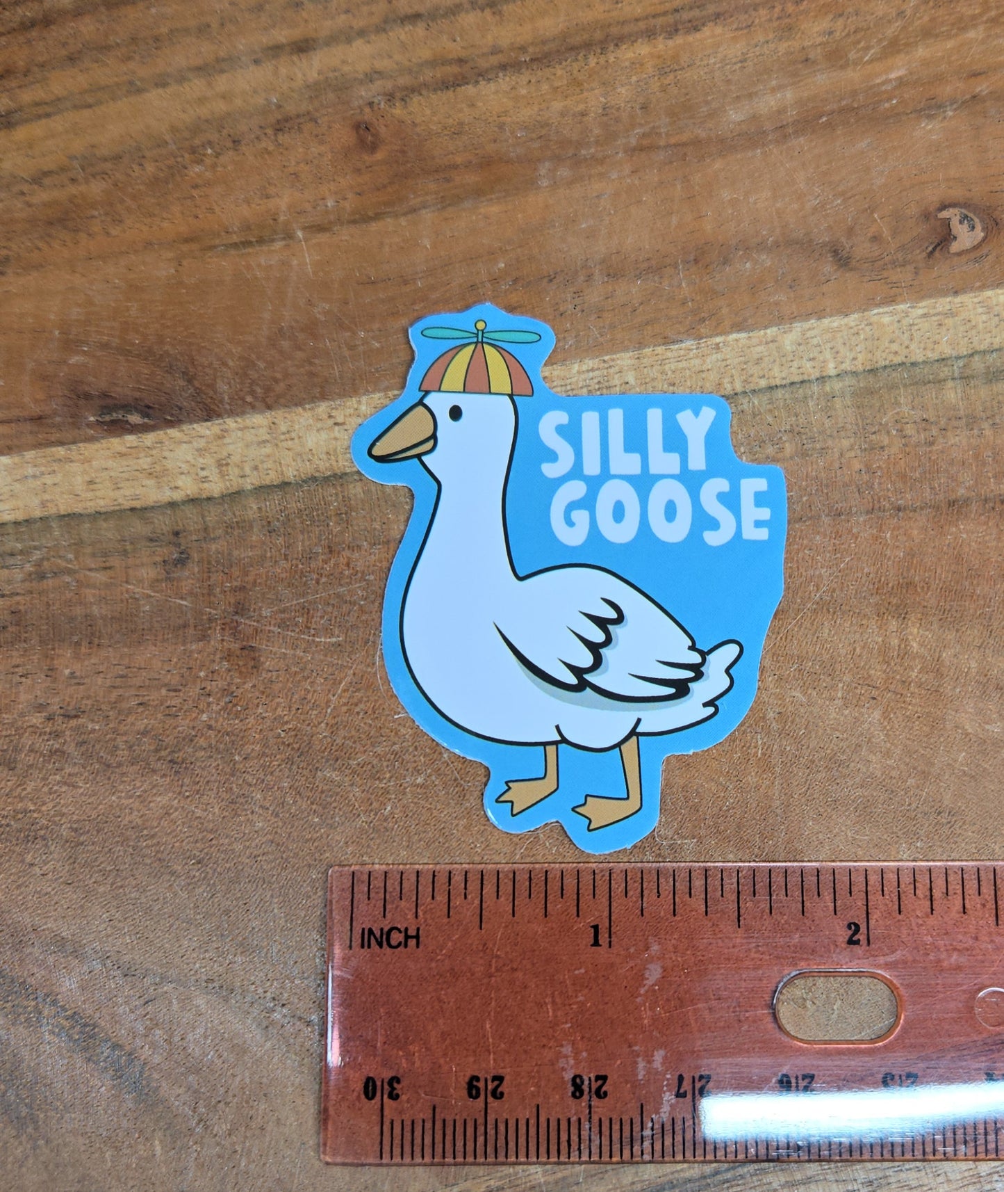 Silly Goose Blue Sticker