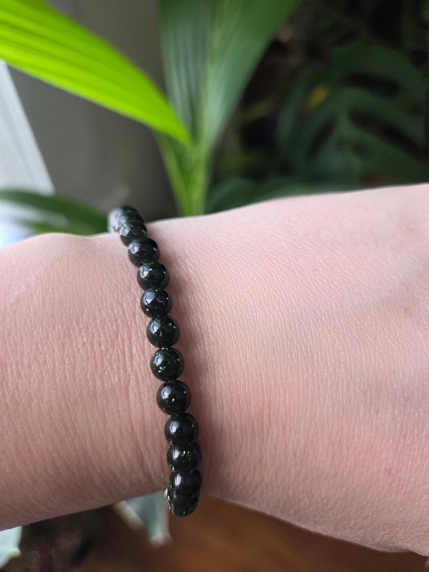 Green Goldstone Bracelet