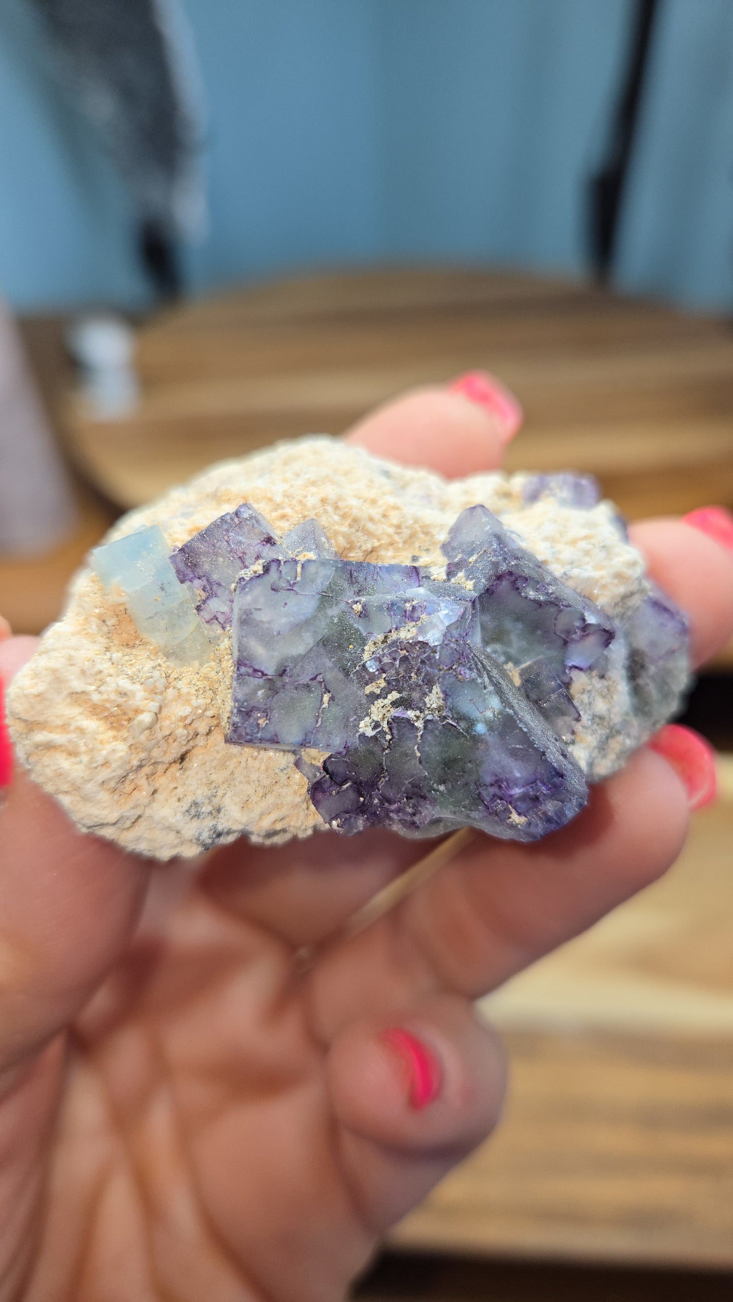 Fluorite and Aquamarine