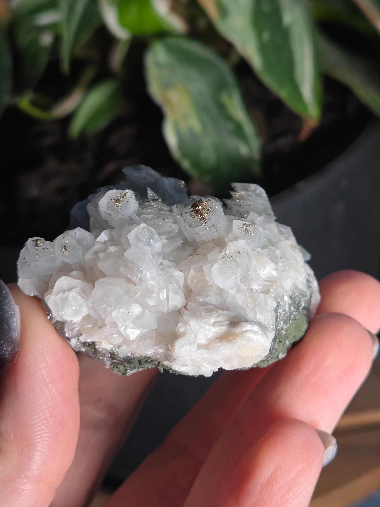 Pagoda Calcite with Pyrite