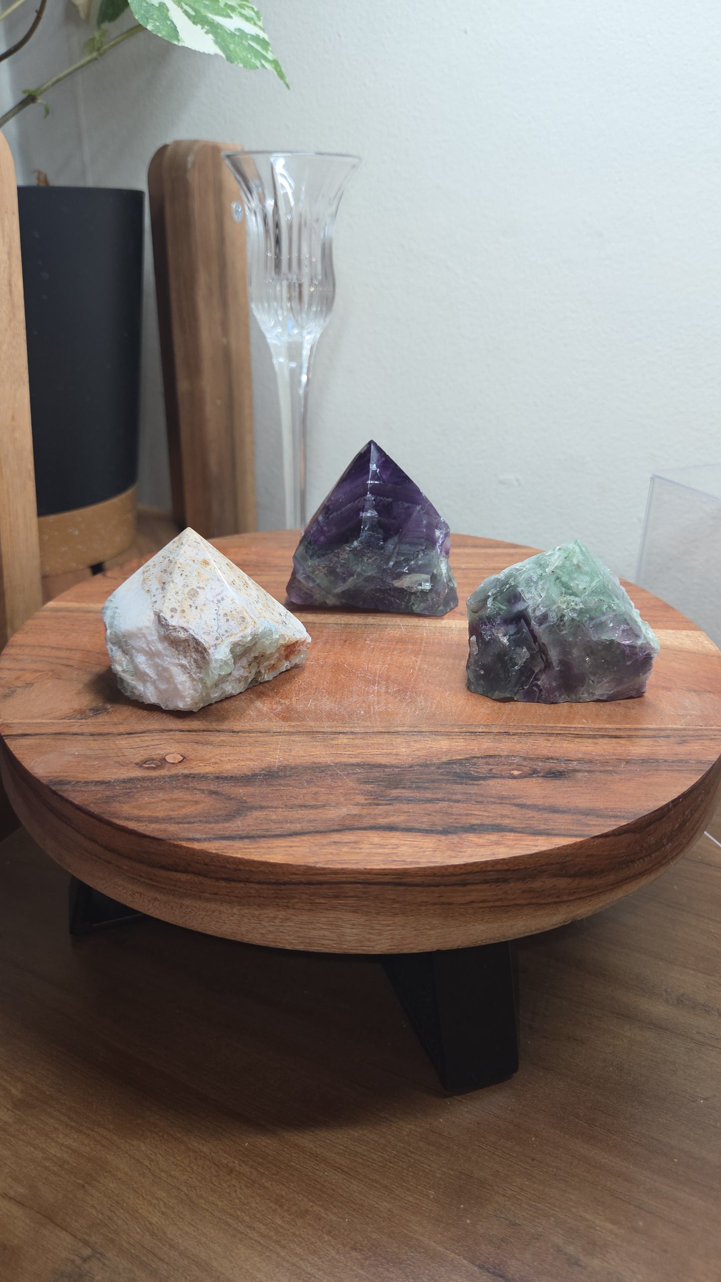Half Polished Fluorite Points