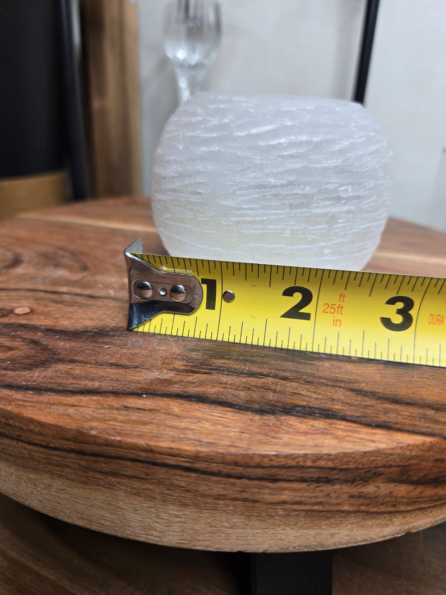 Satin Spar Candle Holder (Wavy Textured)