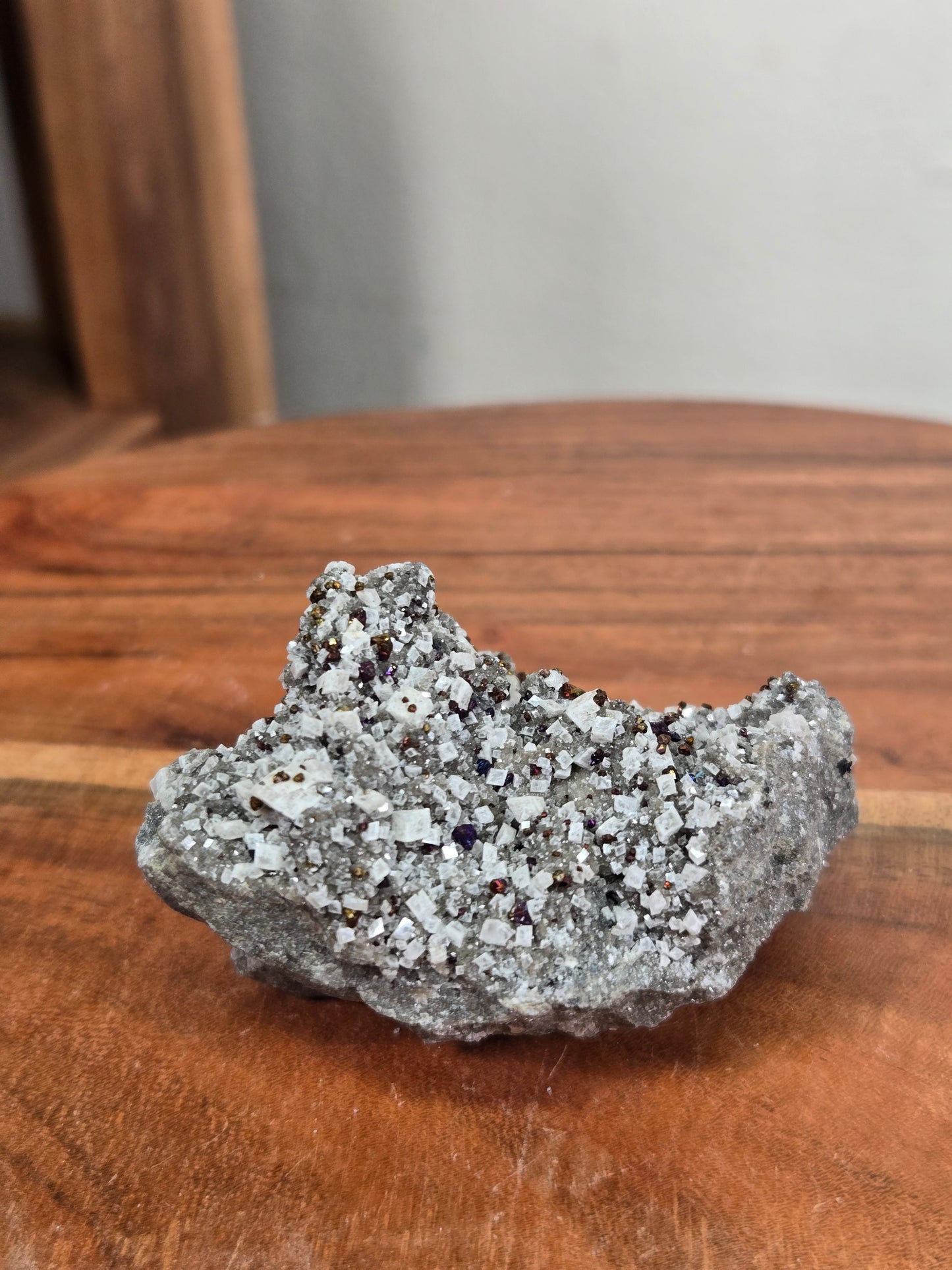 Chalcopyrite on Dolomite from Brushy Creek Mine