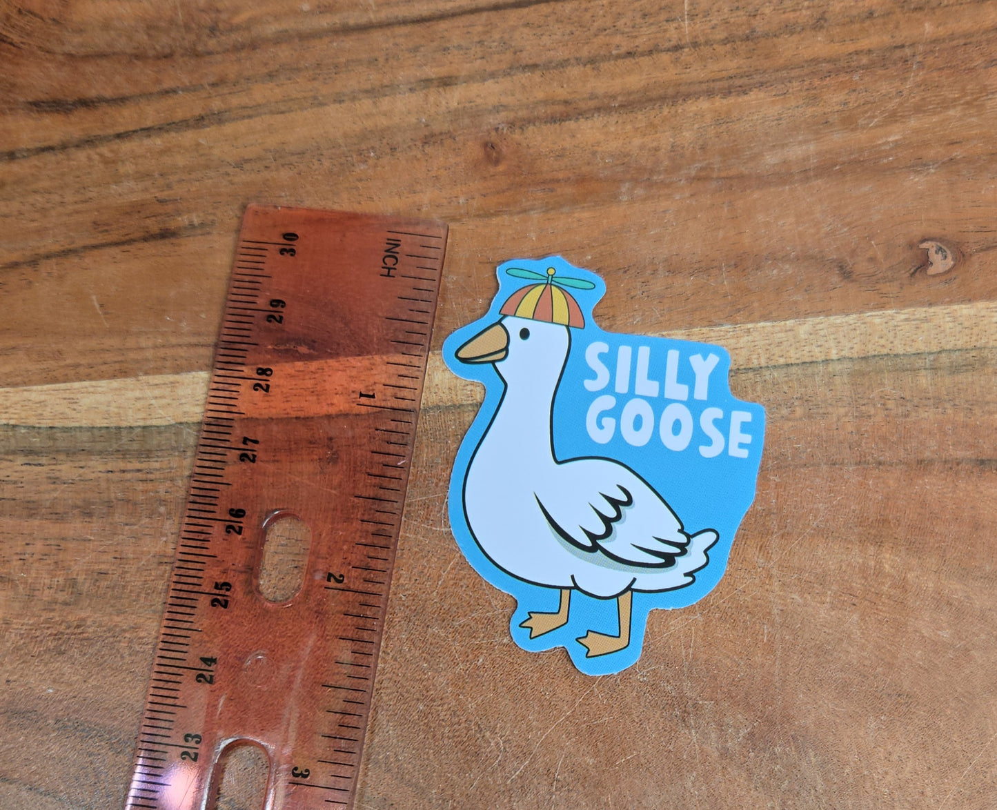 Silly Goose Blue Sticker