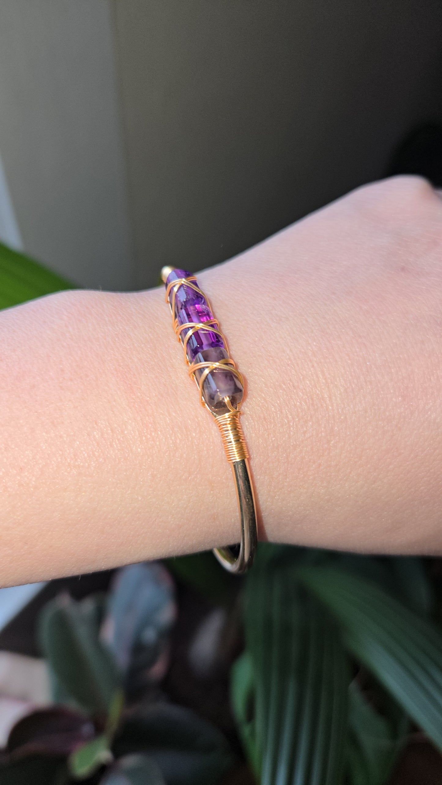 Amethyst Cuff Braclet