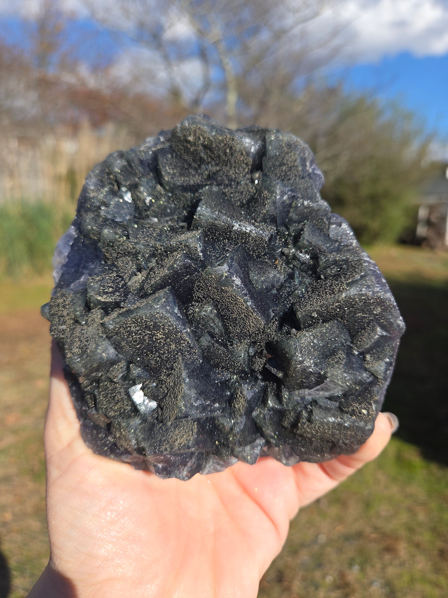 Fluorite with Pyrite From Hunan Province China