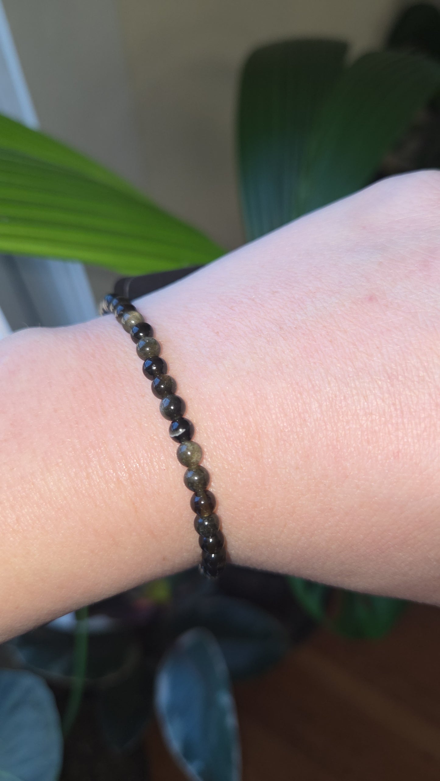Gold Sheen Obsidian Bracelet