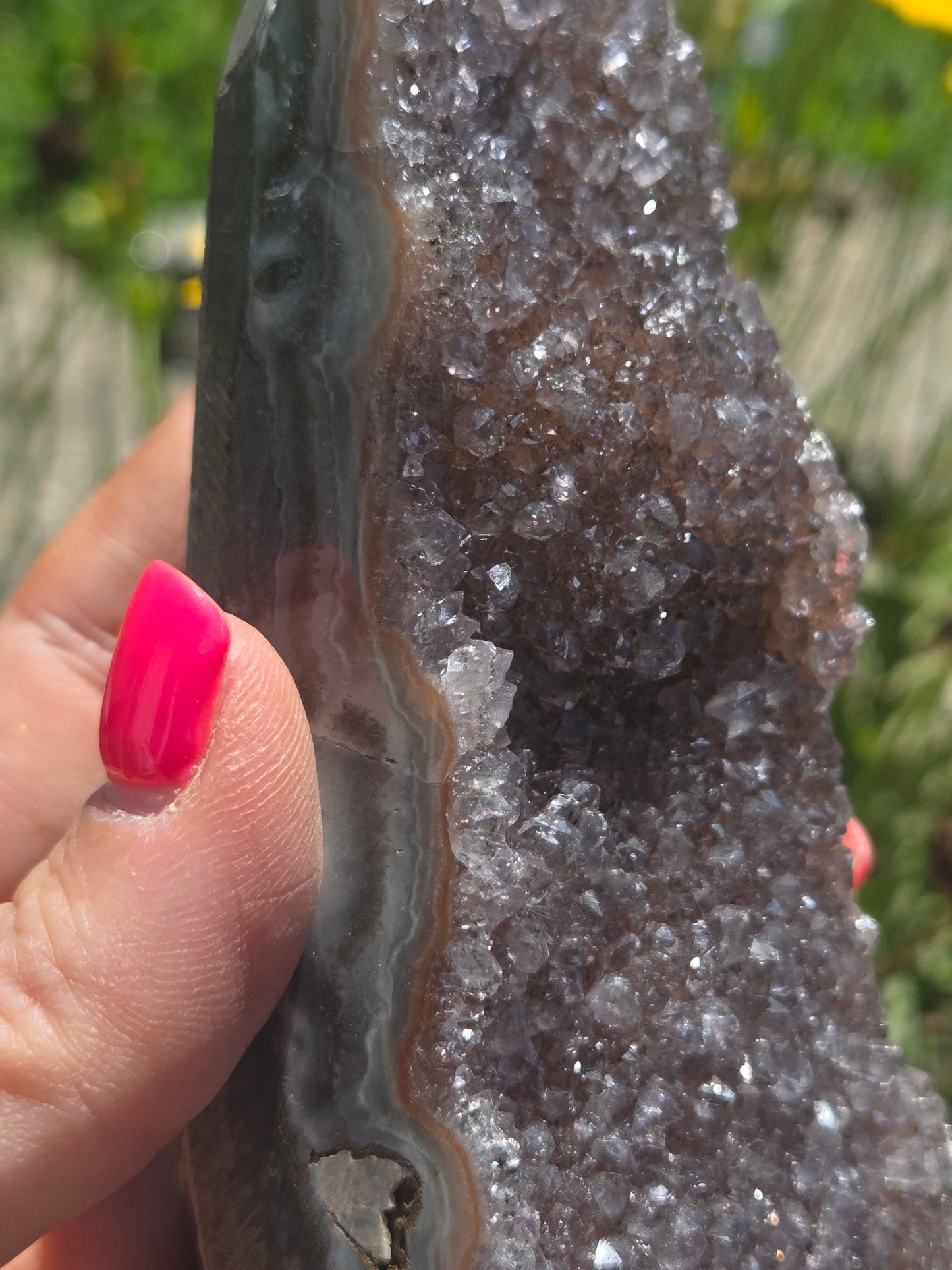Brown/ Purple Cutbase Amethyst