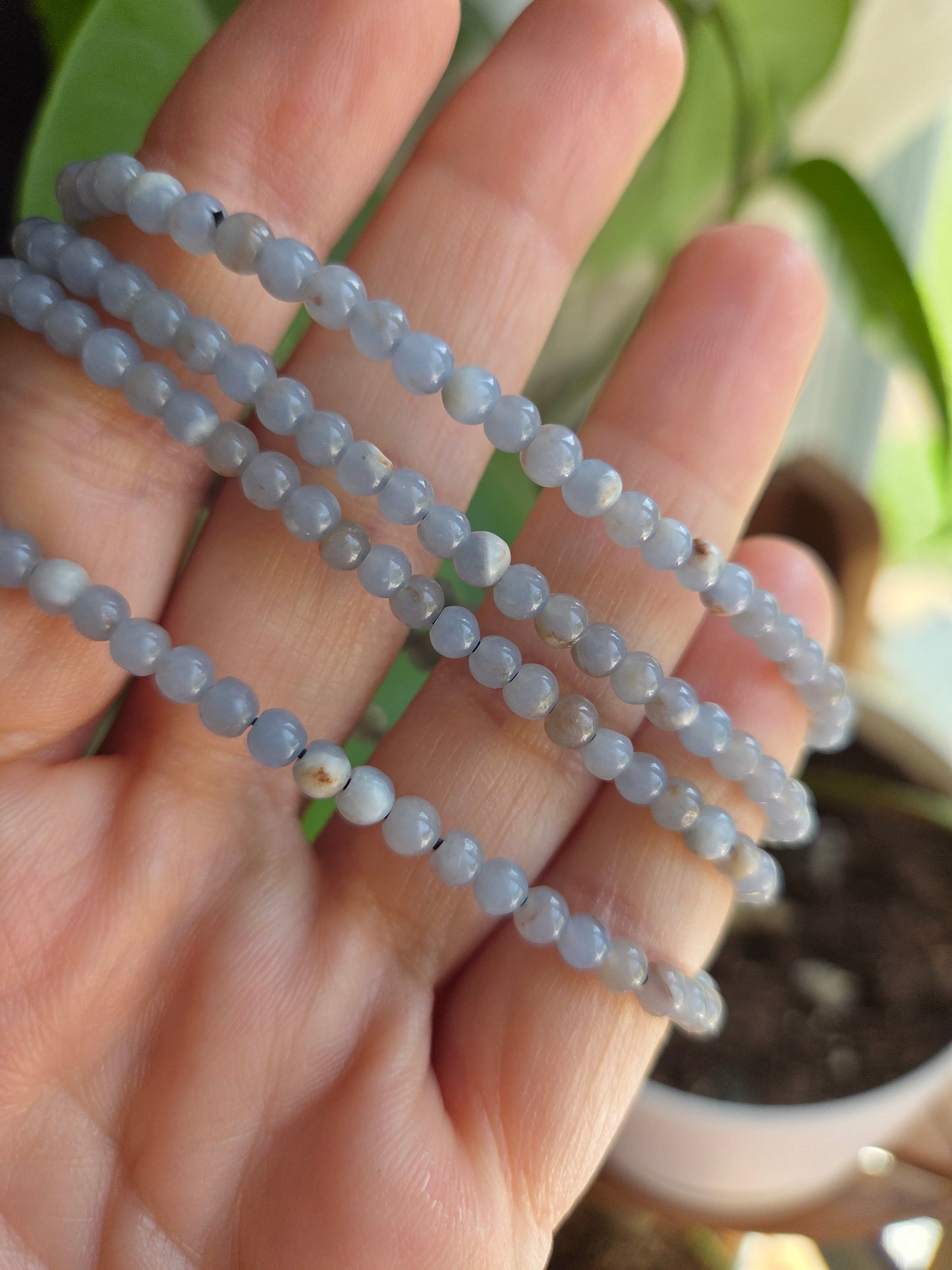 Angelite Braclet 4mm