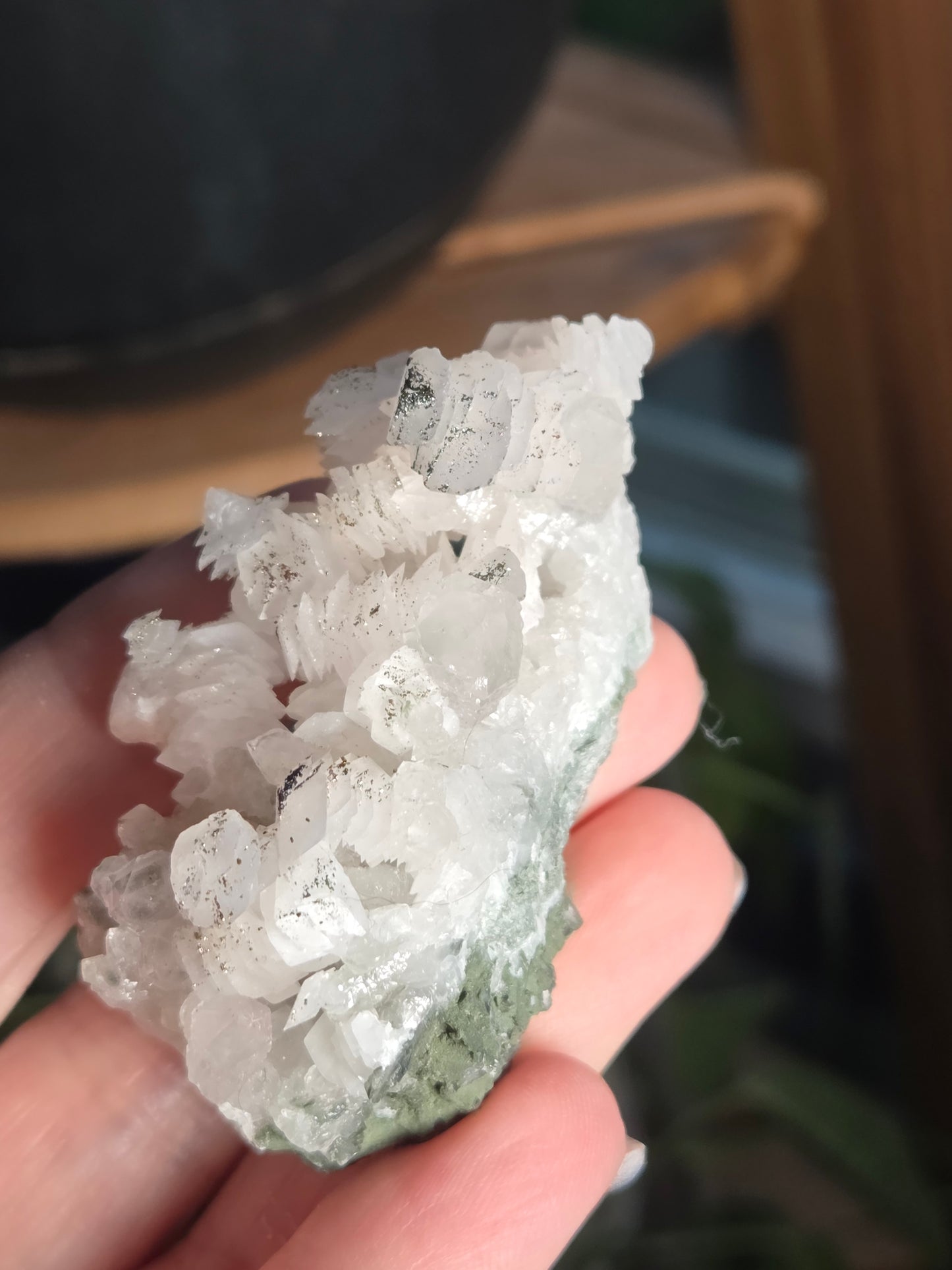 Pagoda Calcite with Pyrite