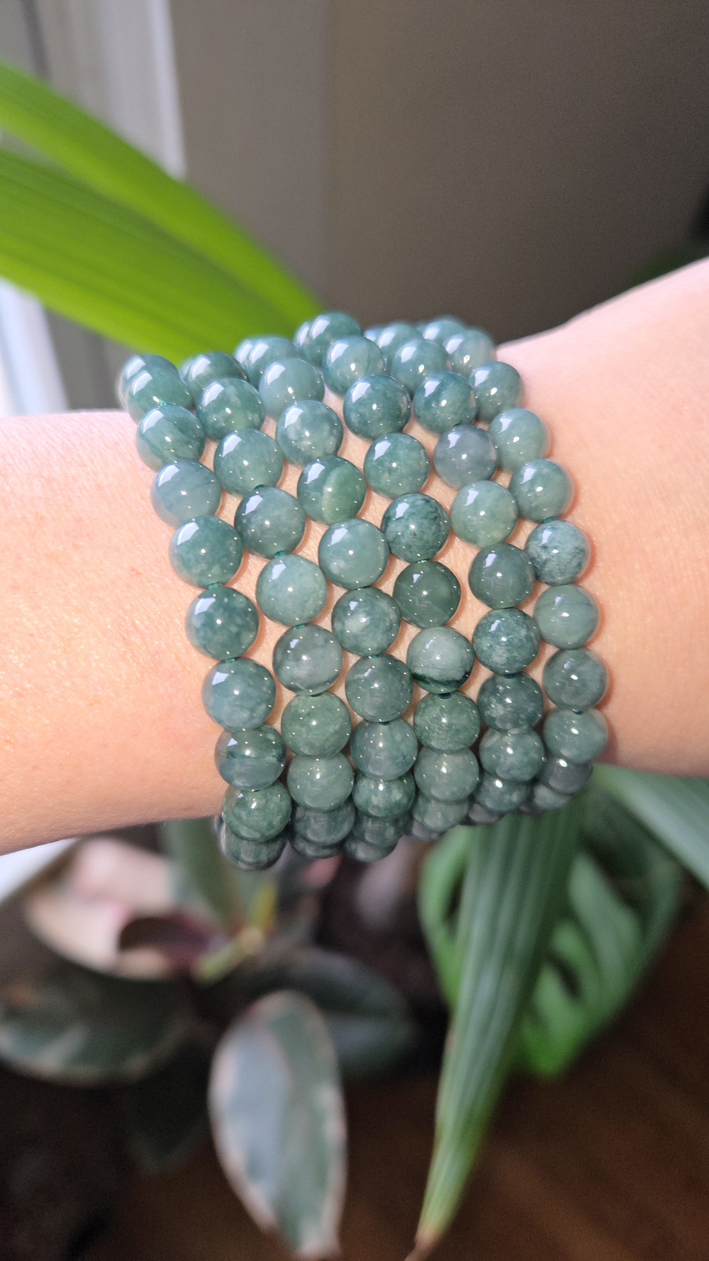 Dark Green Burma Jade 8mm
