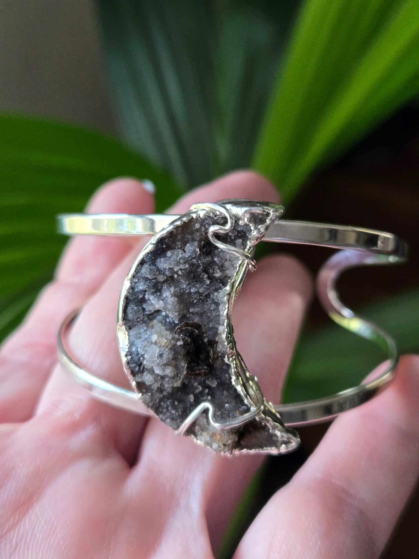 Amethyst Cluster Bangle Braclet