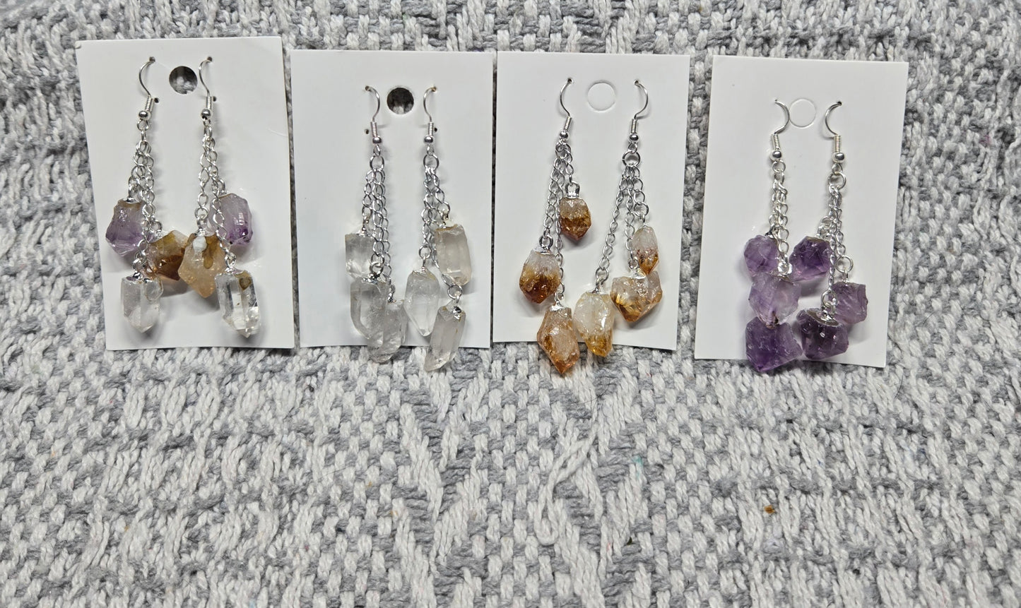 3 Point Dangle Earrings