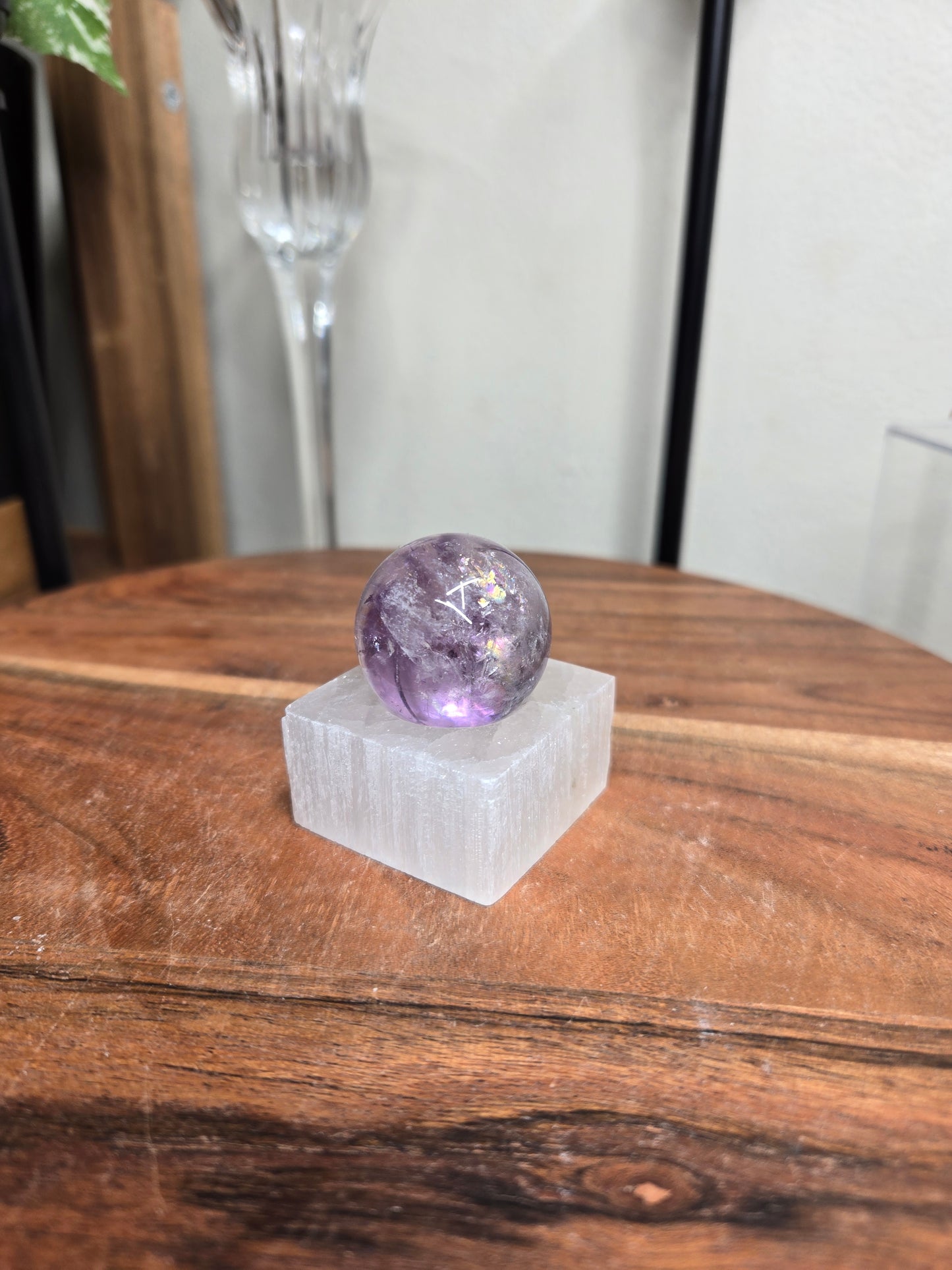 Satin Spar Sphere Stand