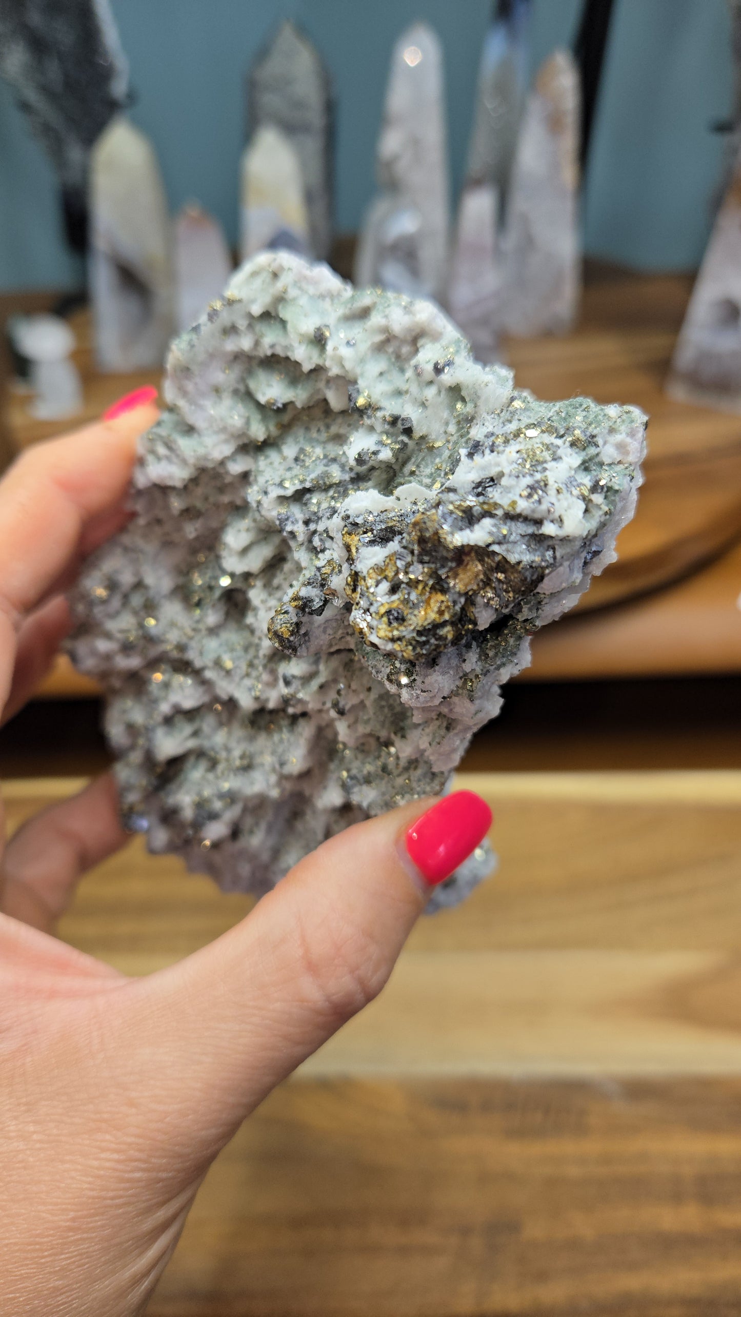 Calcite and Pyrite (Self Standing)