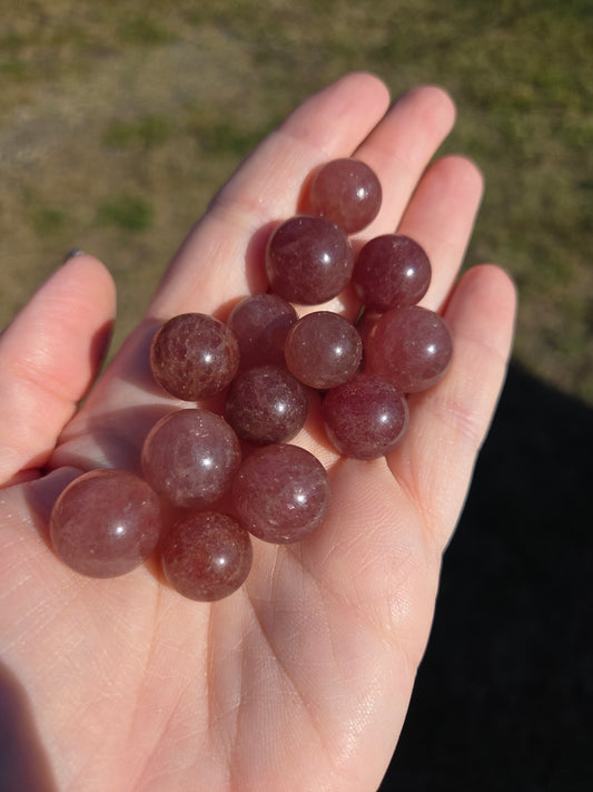 Mini Strawberry Quartz Sphere