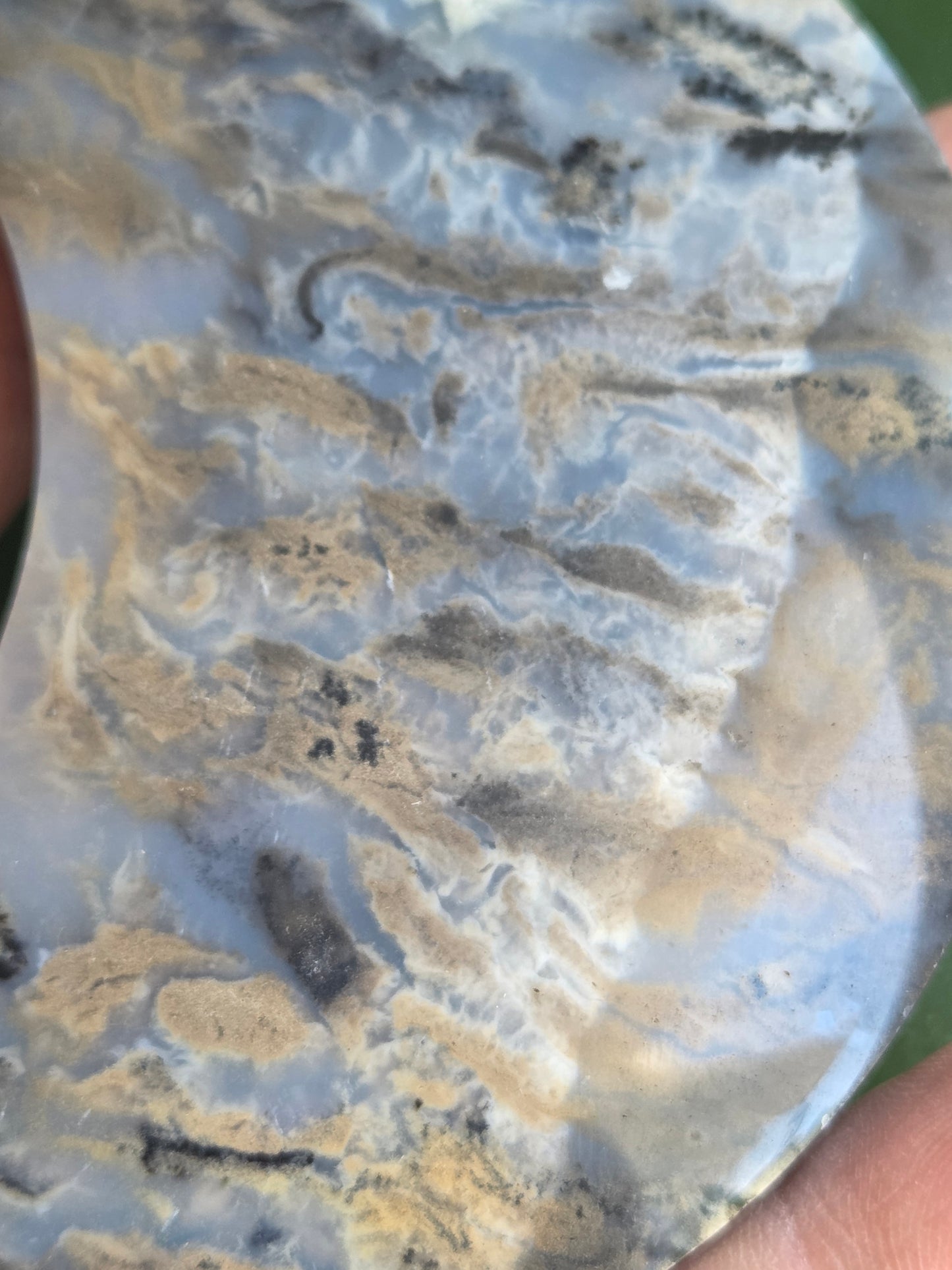 Dendritic Tiger Agate Moon