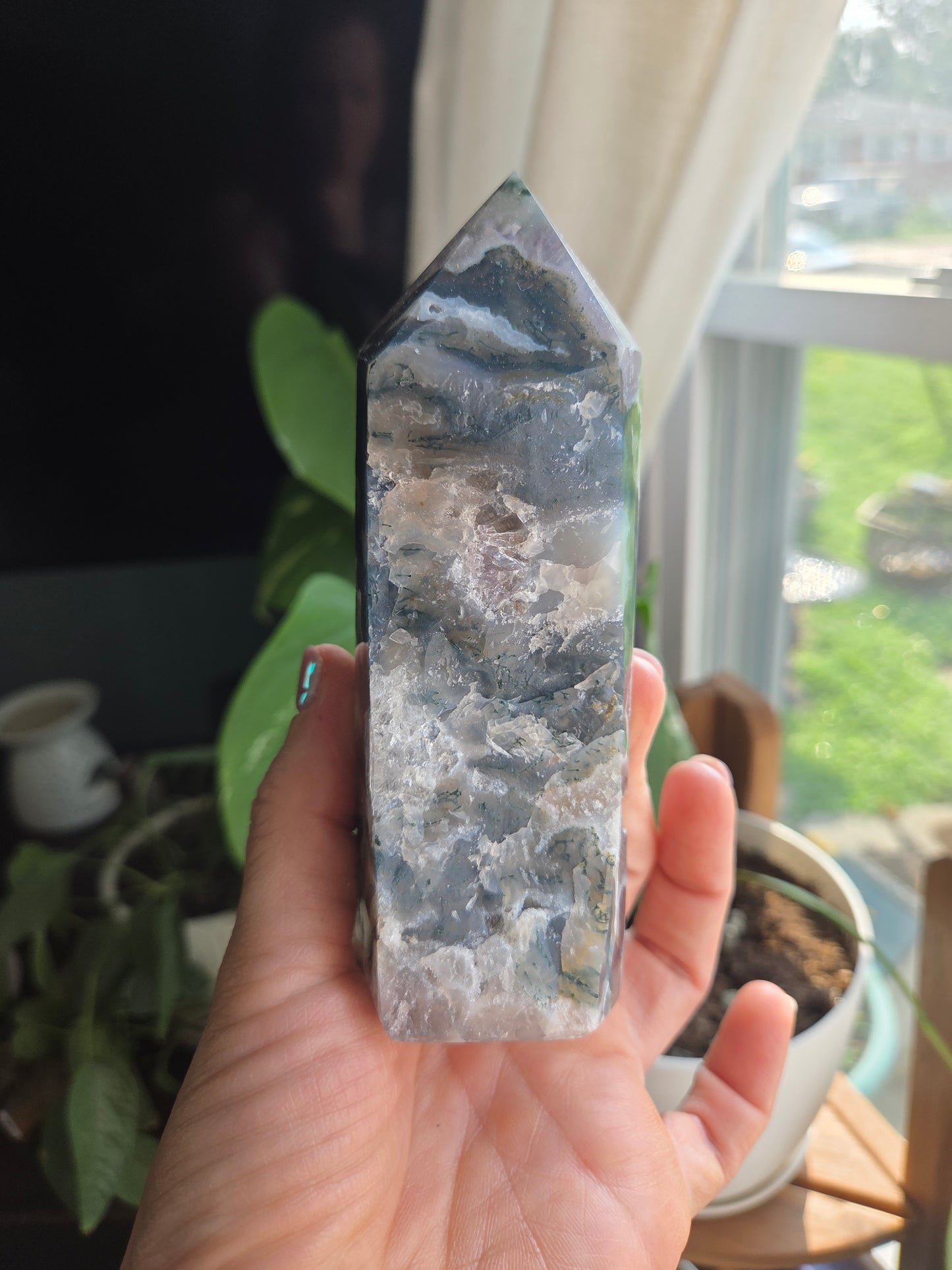 Moss with Amethyst Tower