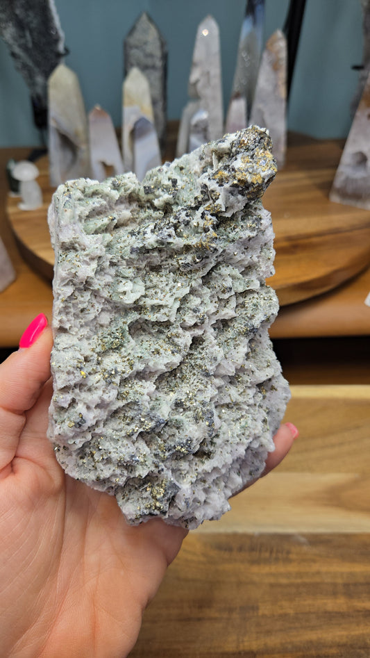 Calcite and Pyrite (Self Standing)