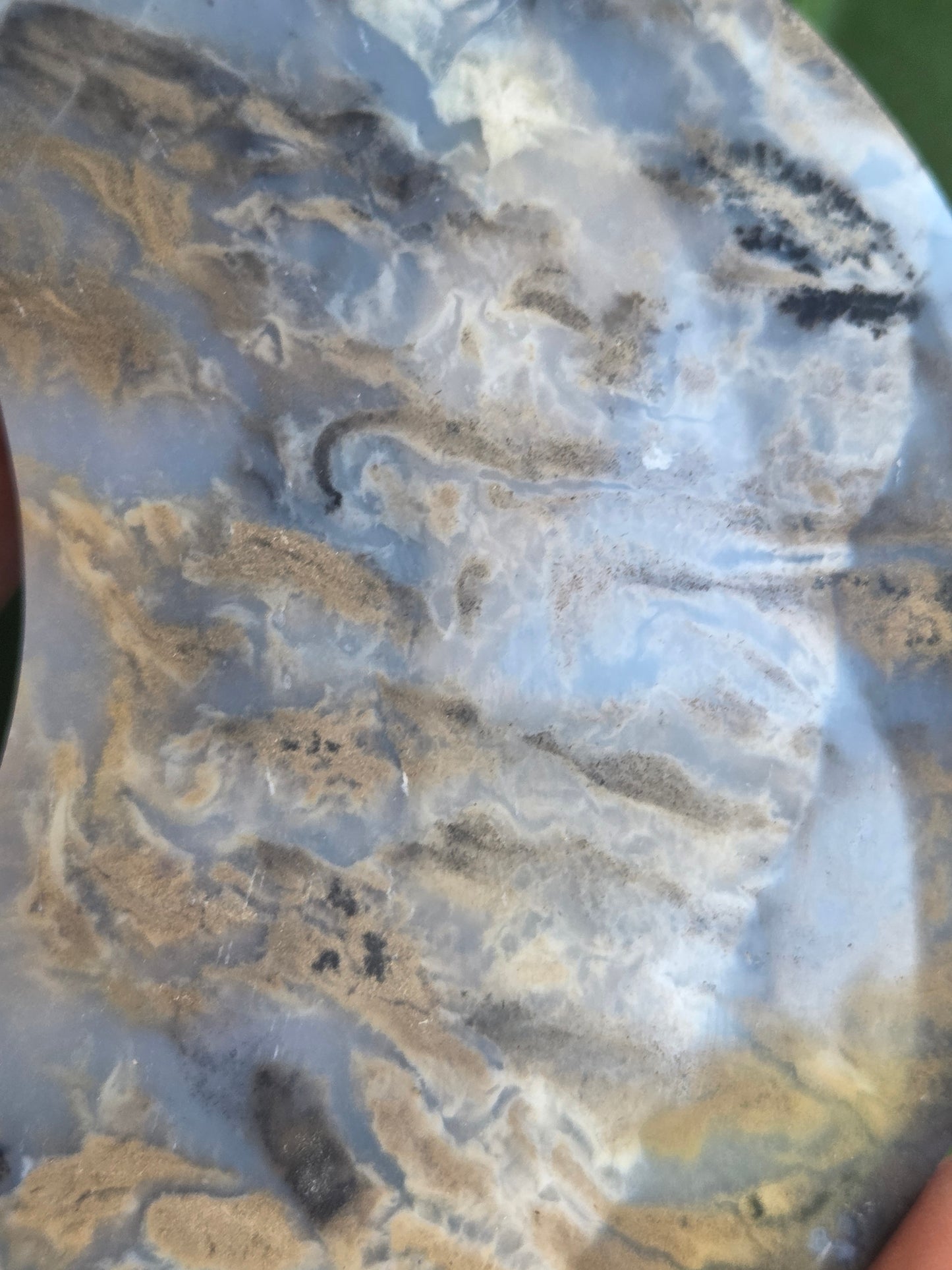 Dendritic Tiger Agate Moon