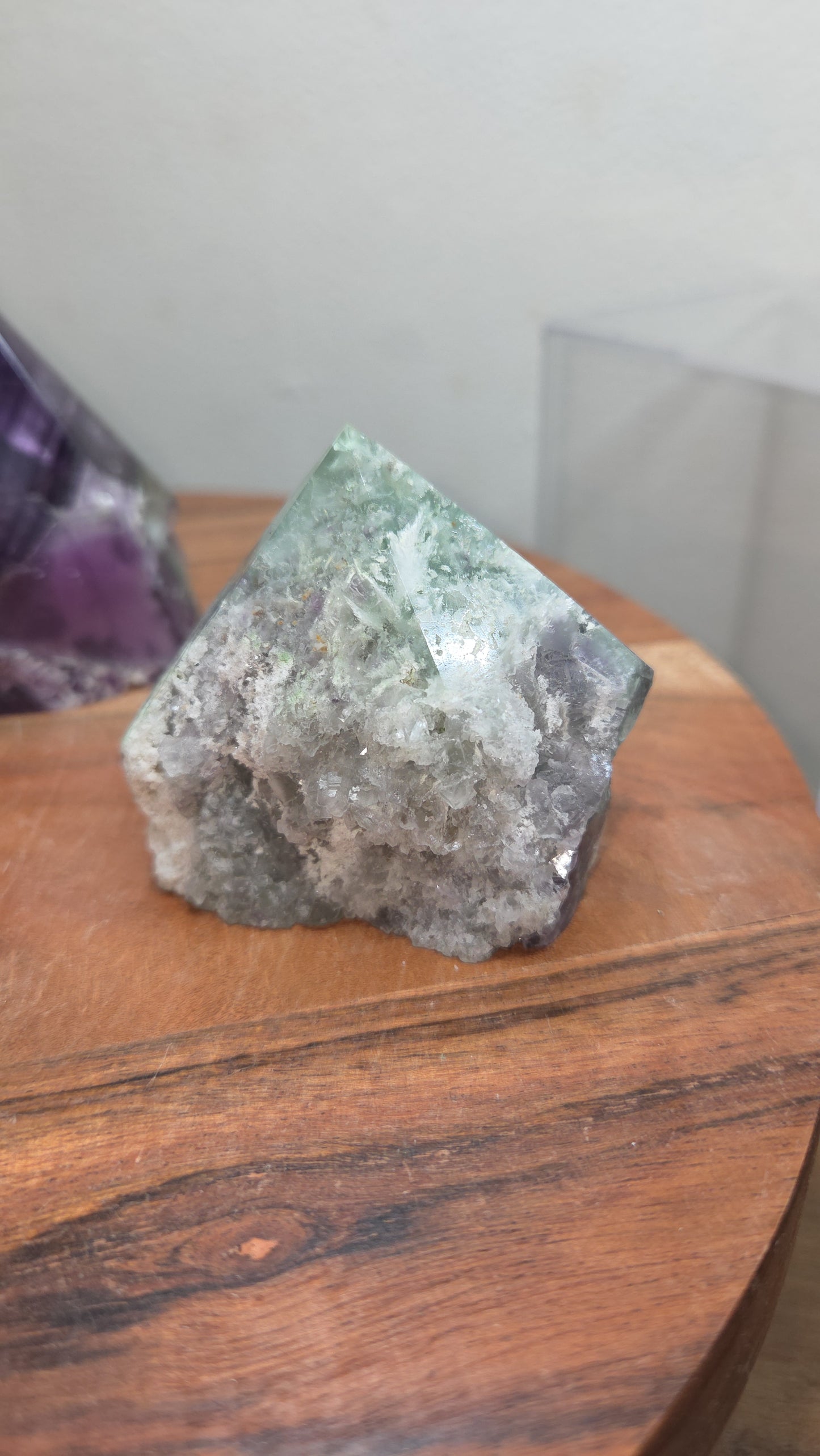 Half Polished Fluorite Points