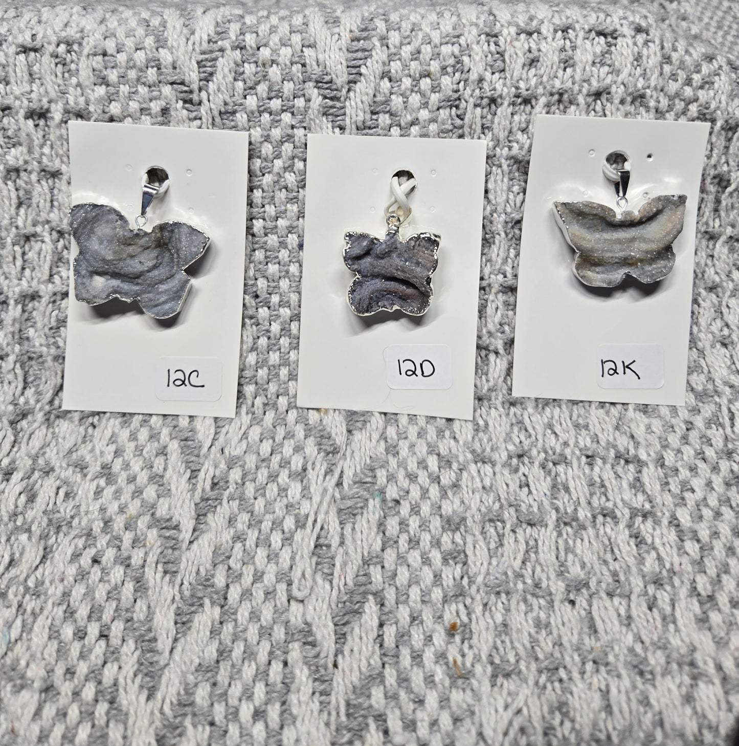 Druzy Chalcedony Butterfly Pendant 🦋