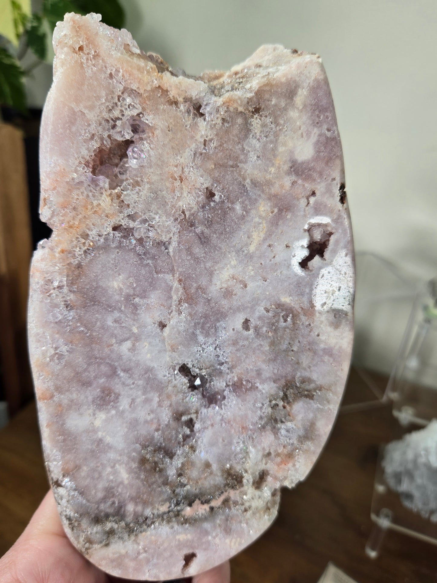 Pink Amethyst Slab on Stand