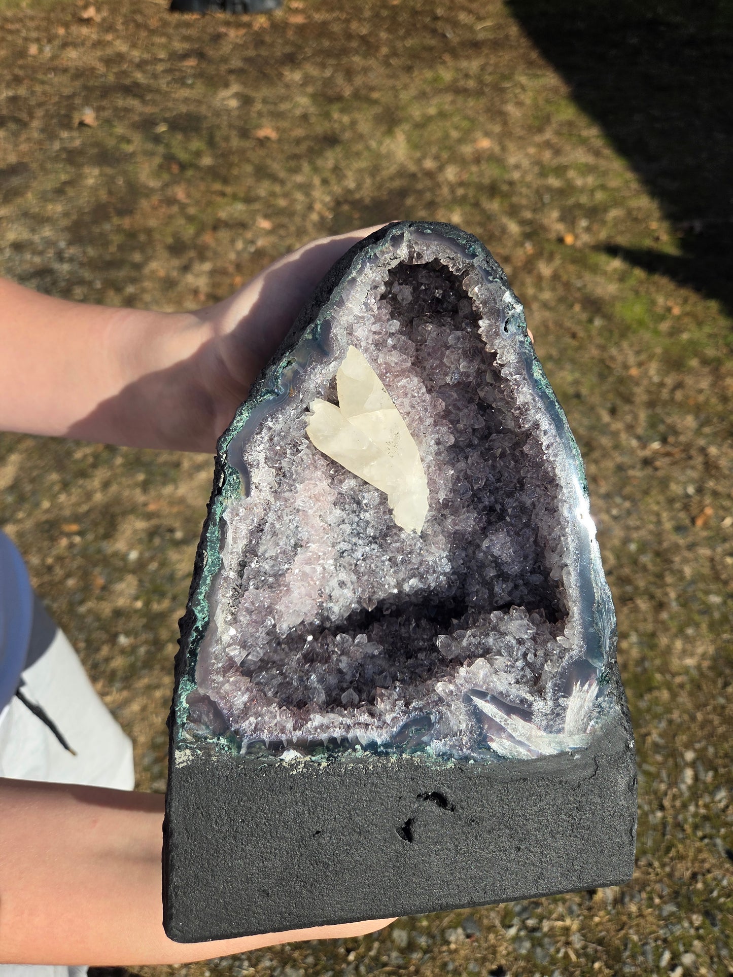 Amethyst Cathedral with Dendritic Calcite