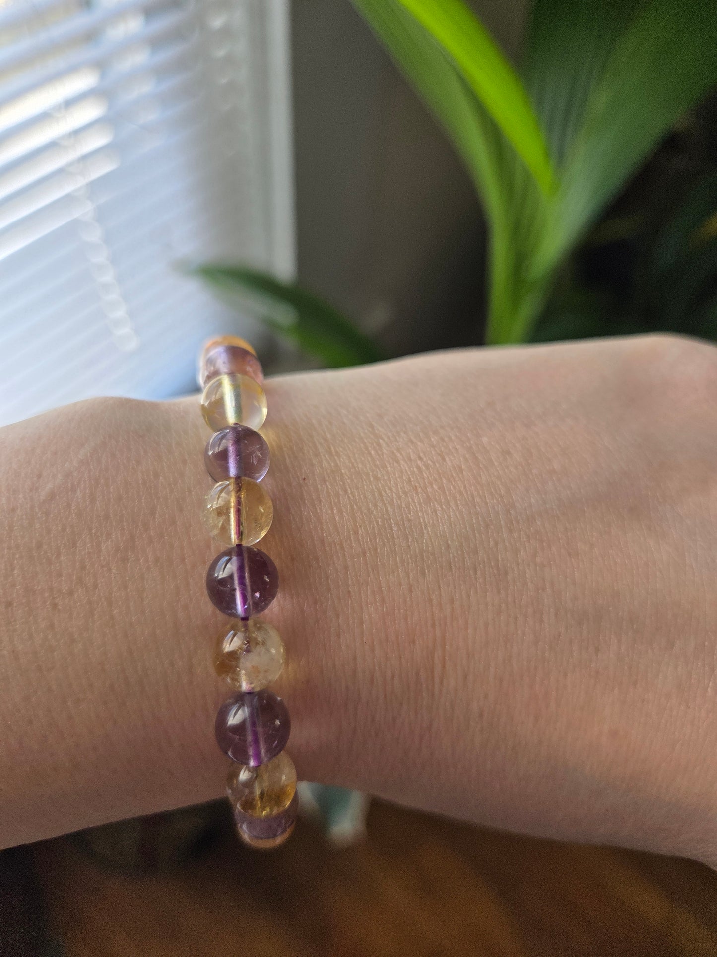 Amethyst and Citrine Bracelet 8mm