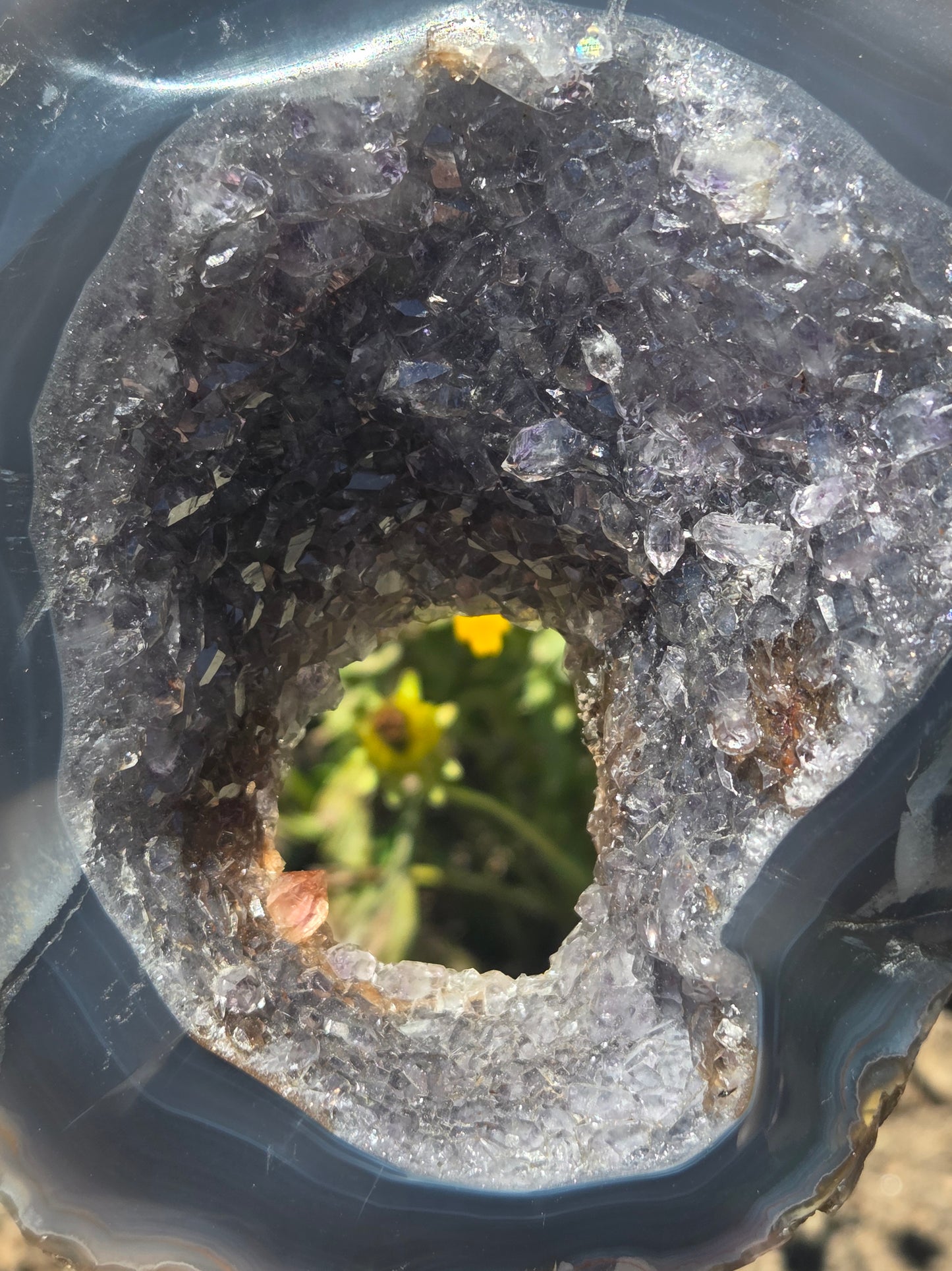 Amethyst Portal with Hematite Point