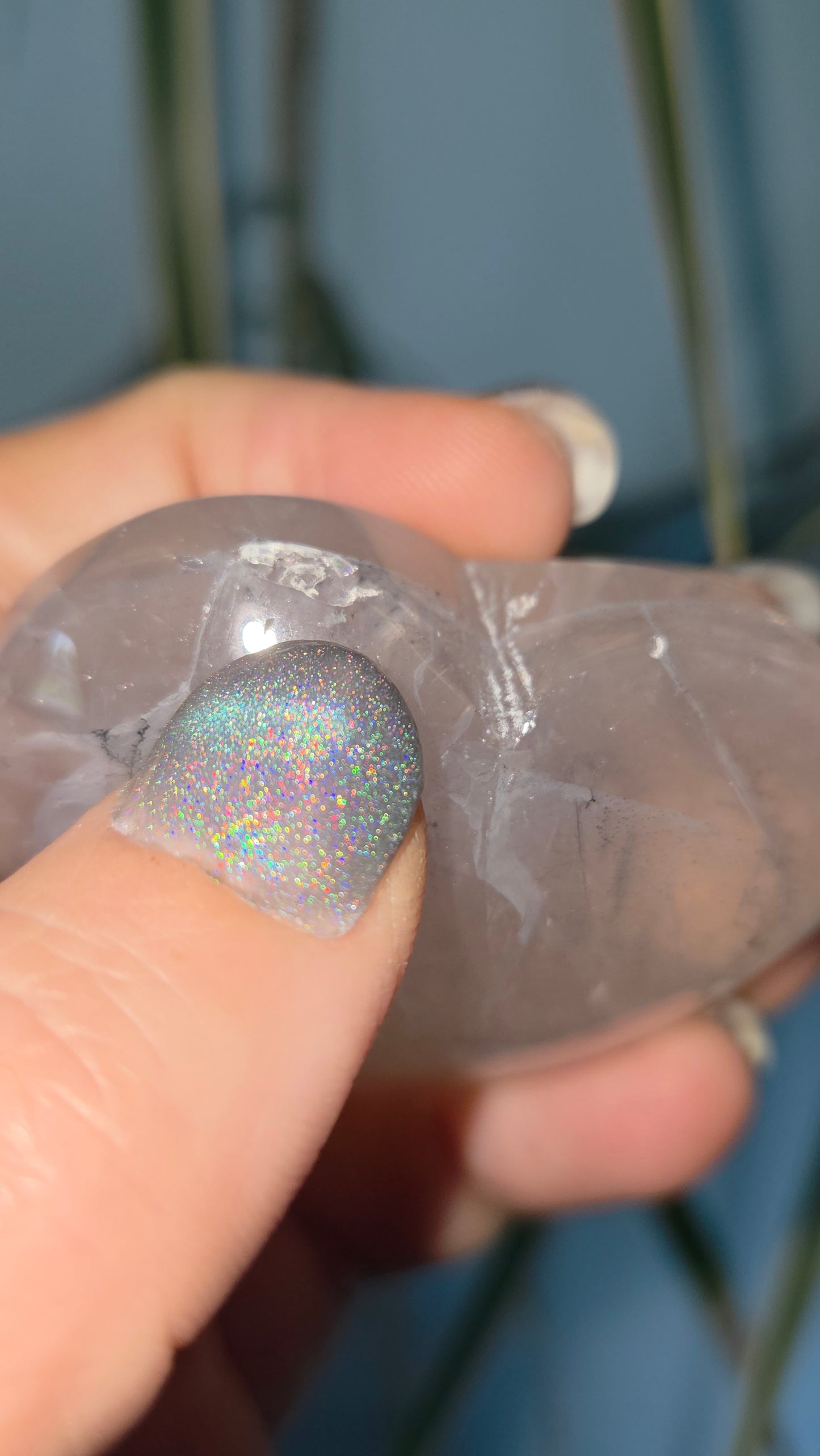Dendritic Rose Quartz Heart