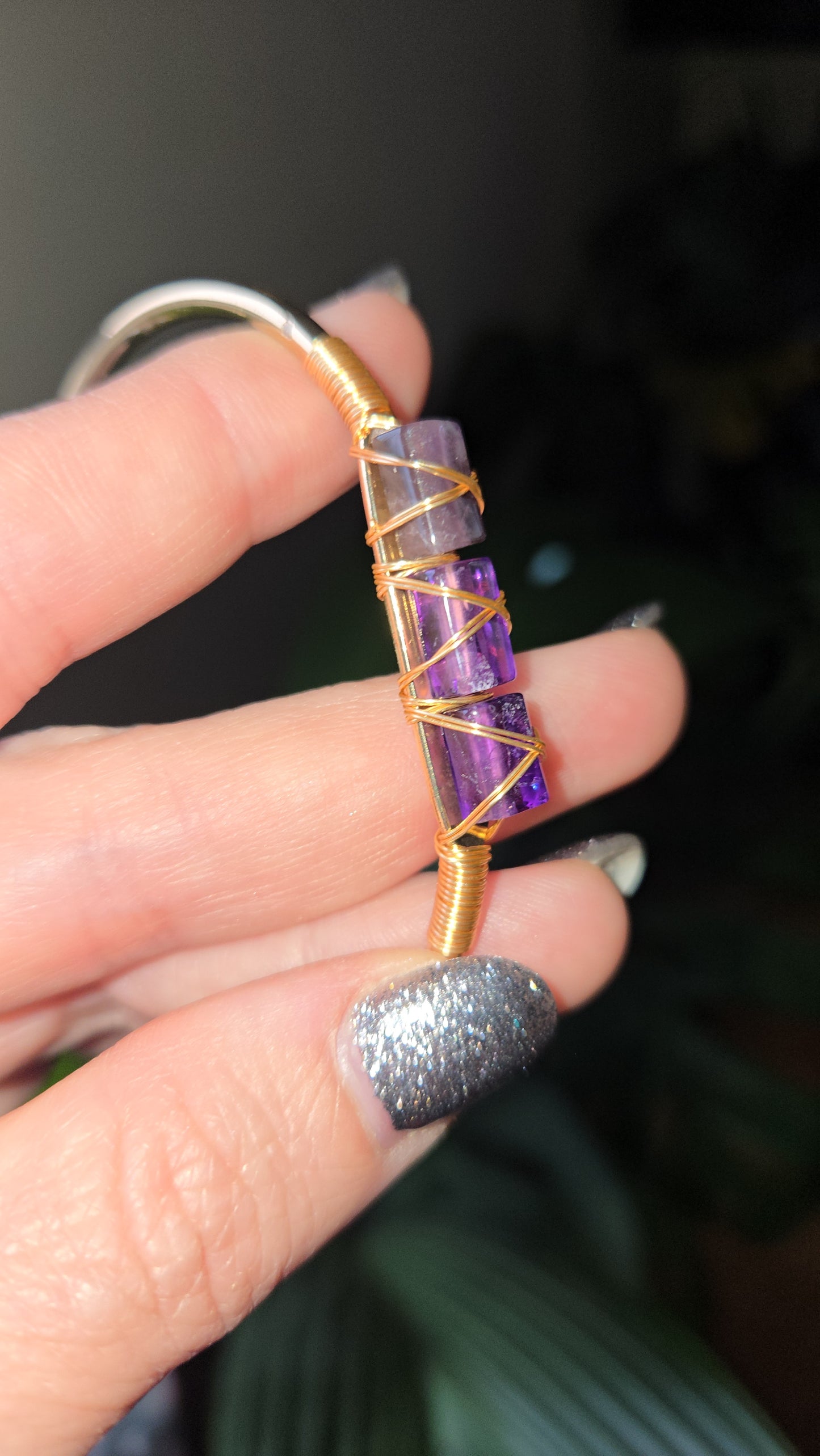 Amethyst Cuff Braclet