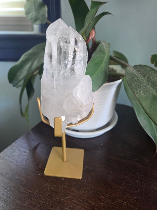 Lumerian Quartz with Custom Stand