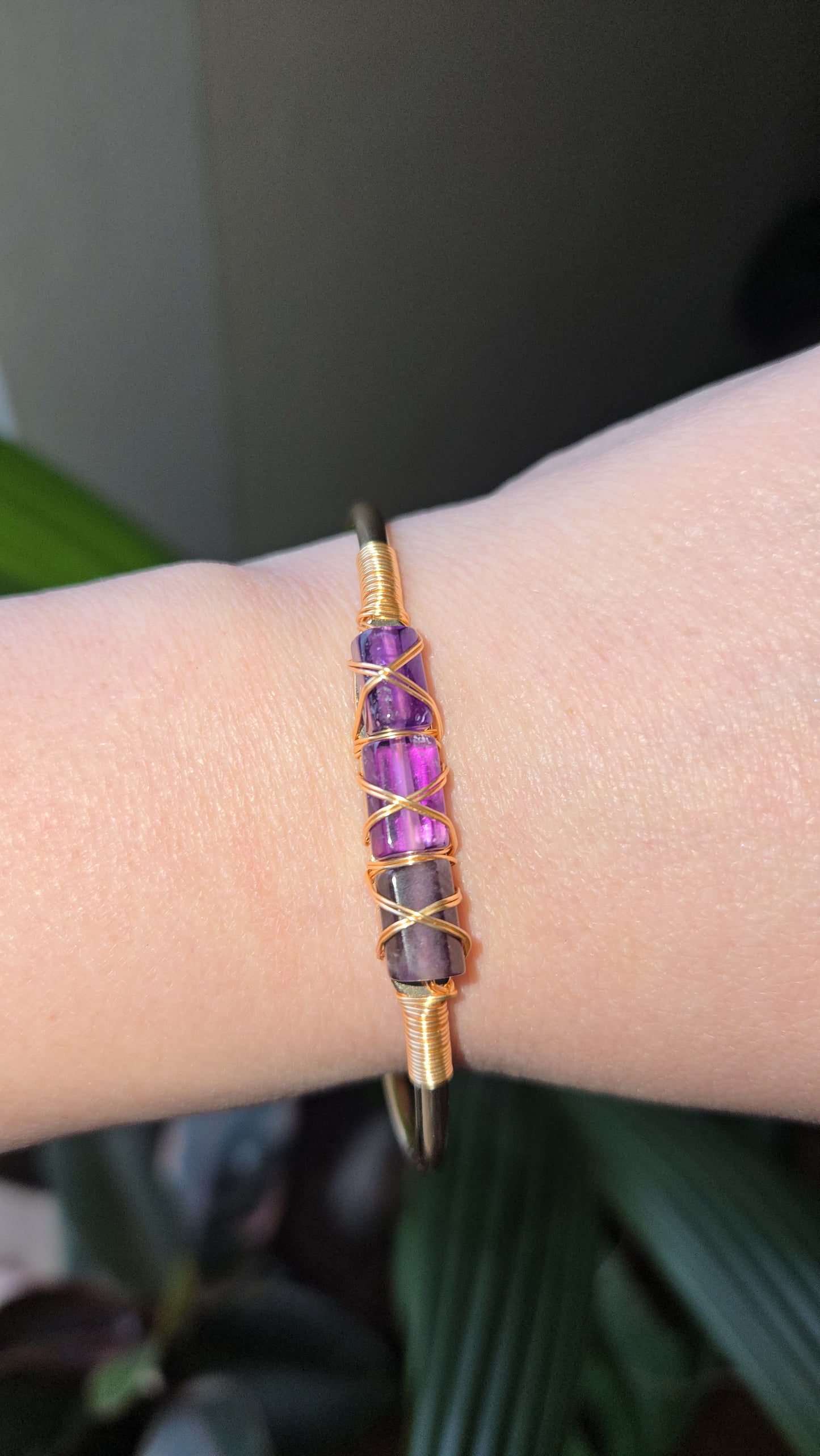 Amethyst Cuff Braclet