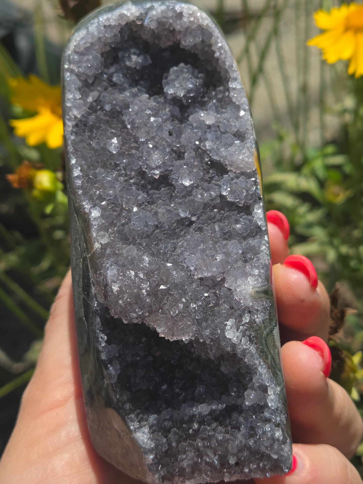 Grey/ Purple Amethyst Cutbase