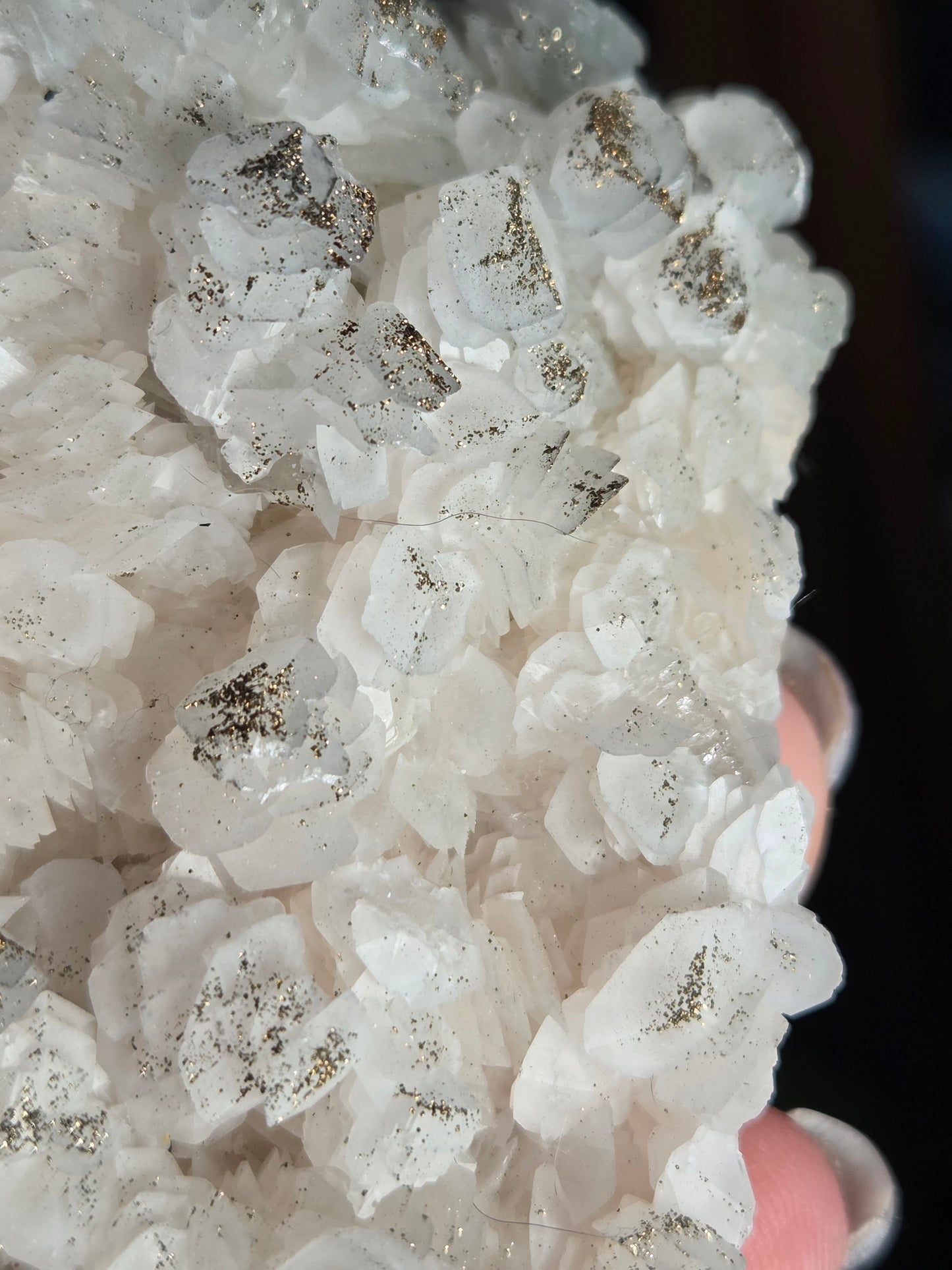 Pagoda Calcite with Pyrite